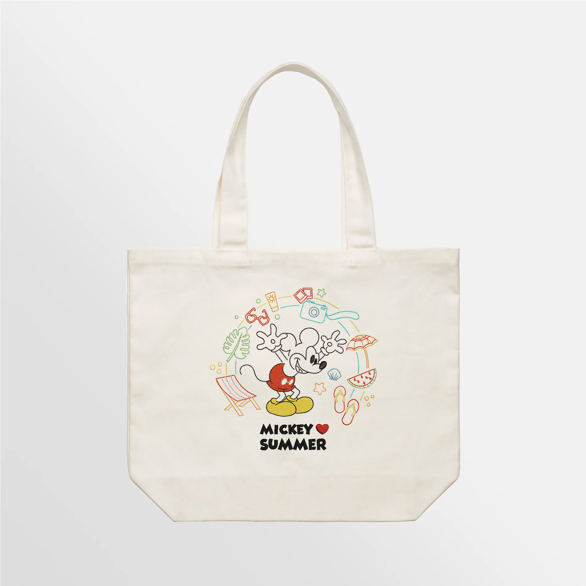 M Loves Summer Embroidered Tote Bag