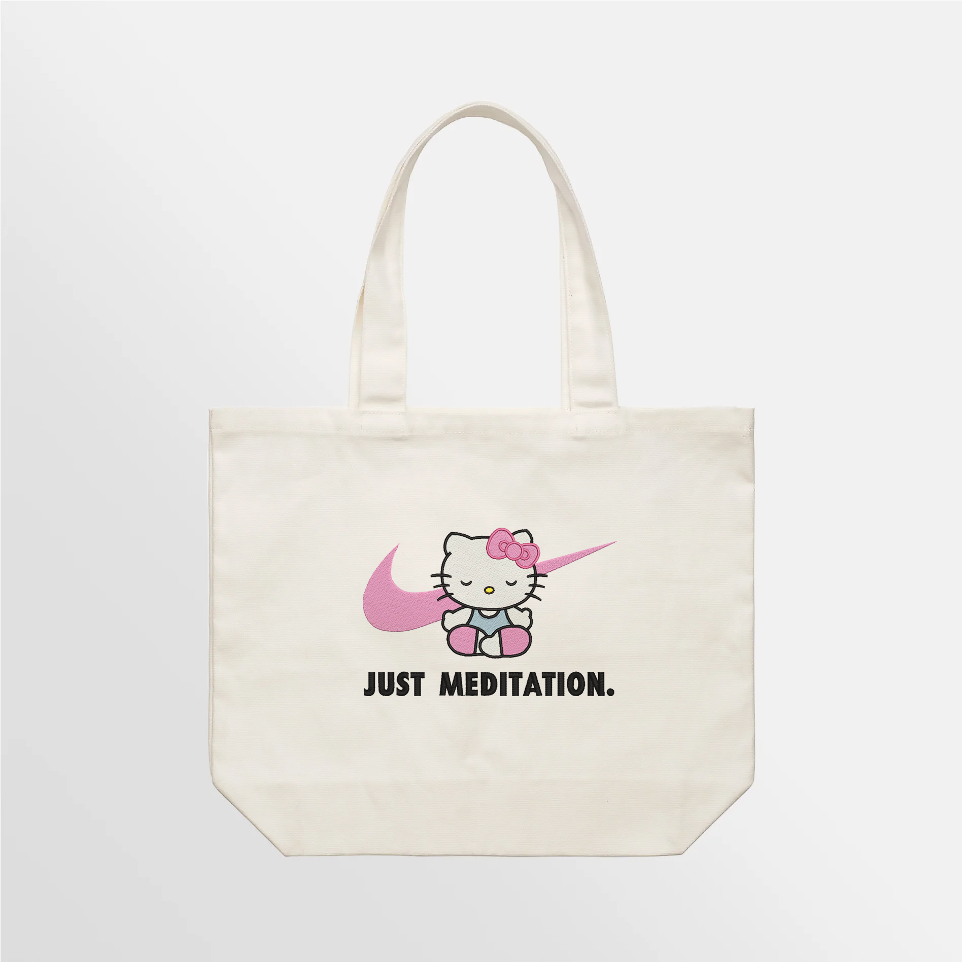 Just Meditation - K Embroidered Tote Bag