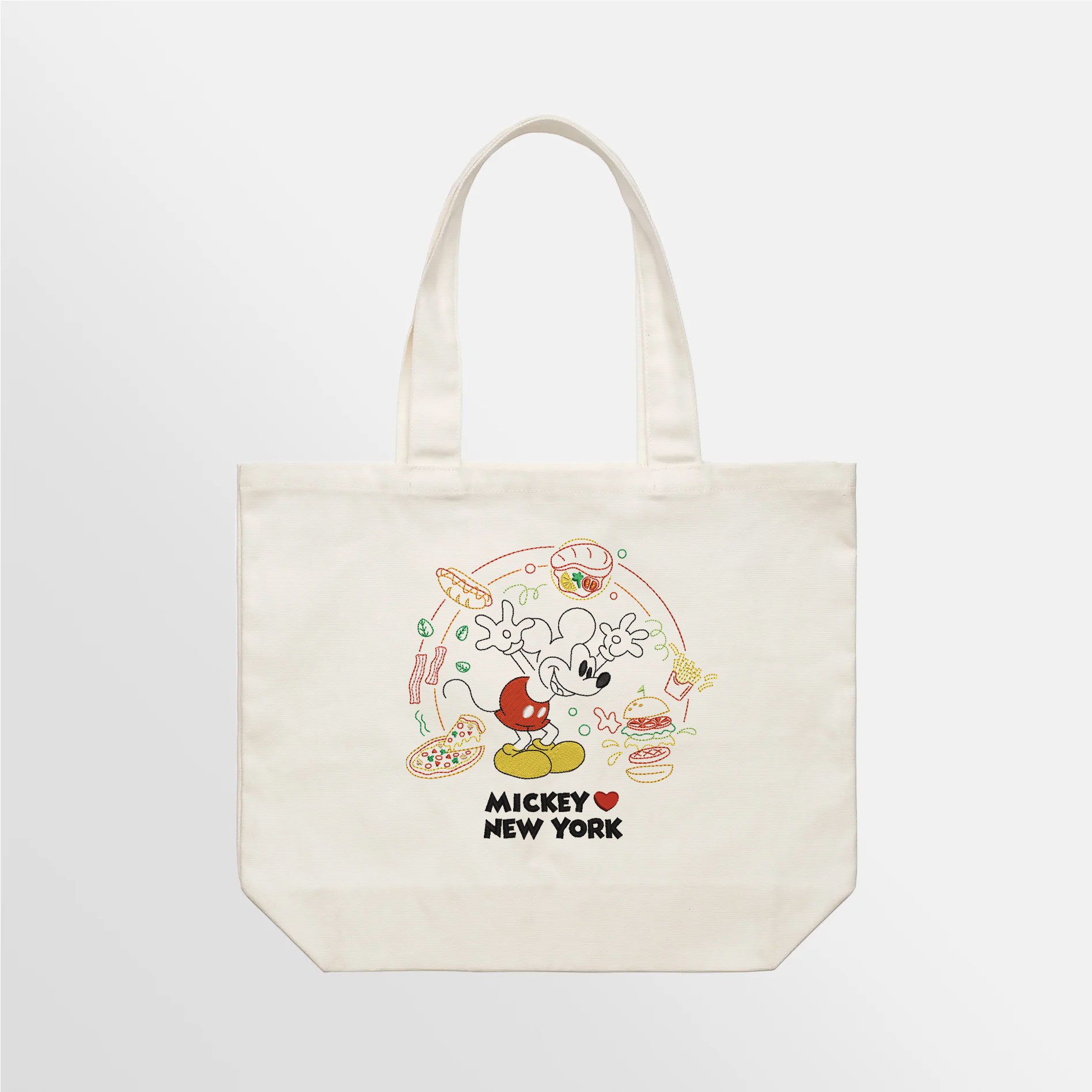 M Loves New York Embroidered Tote Bag