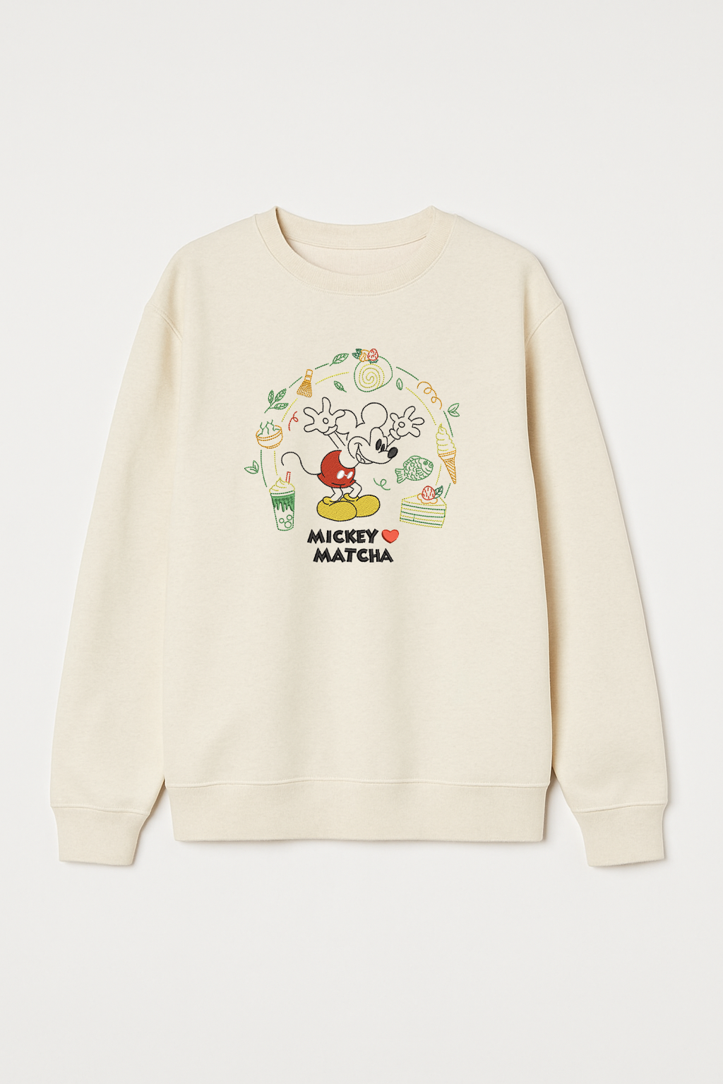 M Loves Matcha Unisex Embroidered Sweatshirt, S-3XL, 8 Colors