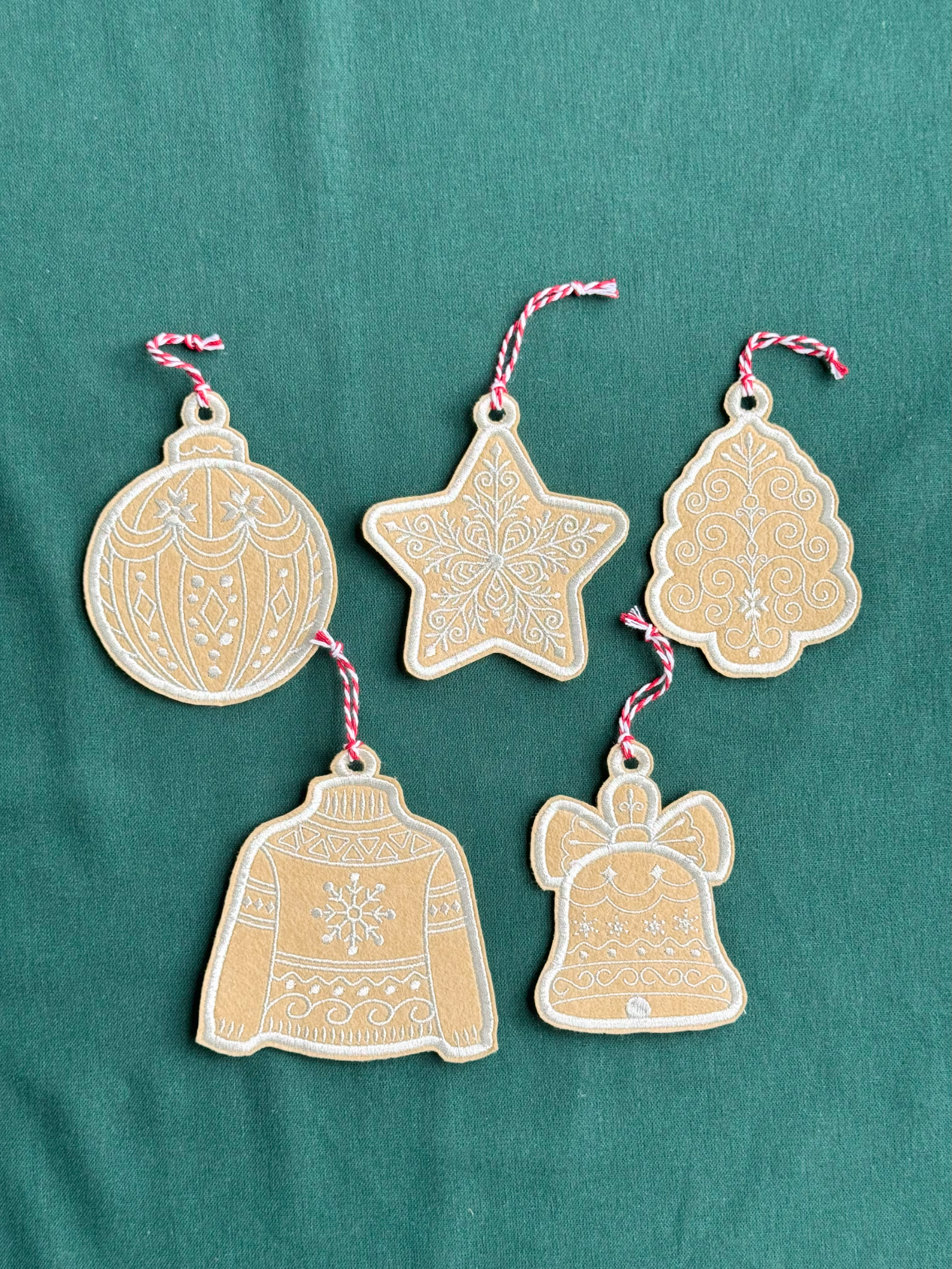 Gingerbread Ornament/Gift Tag - Set of 2, 4, 6, 8, 10