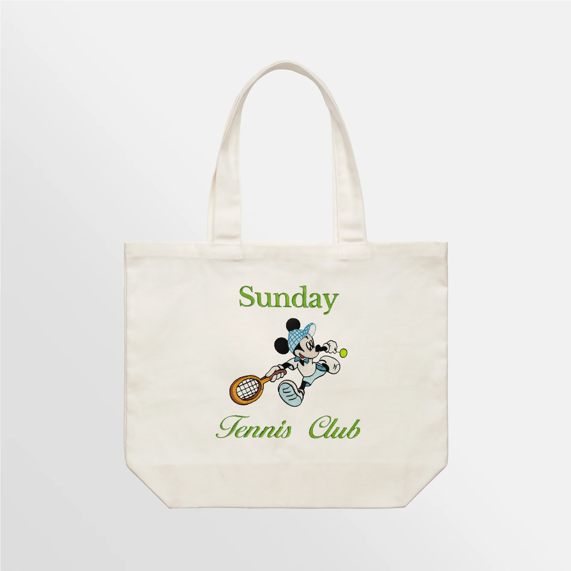 Sunday Tennis Club Embroidered Tote Bag