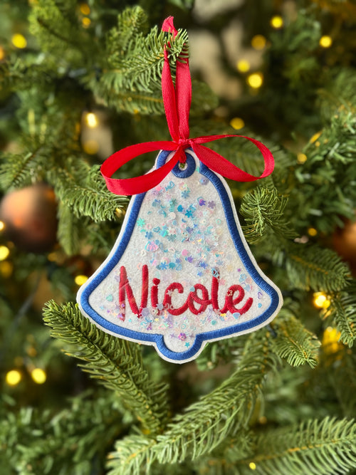 Christmas Embroidered Gift Tag/Ornament - Customizable