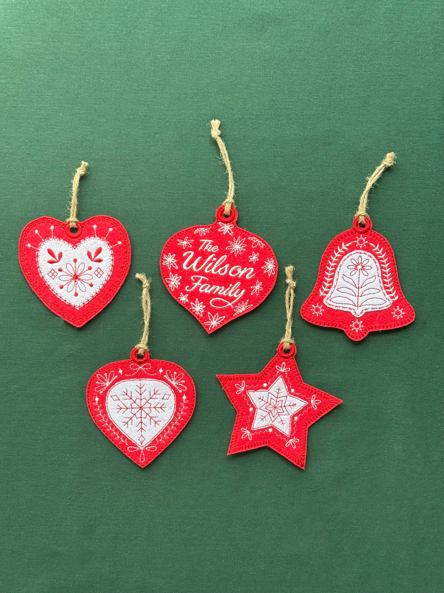 Christmas Ornament/Gift Tag - Set of 5 - Customizable