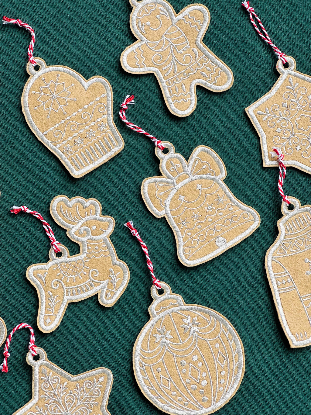 Gingerbread Ornament/Gift Tag - Set of 2, 4, 6, 8, 10