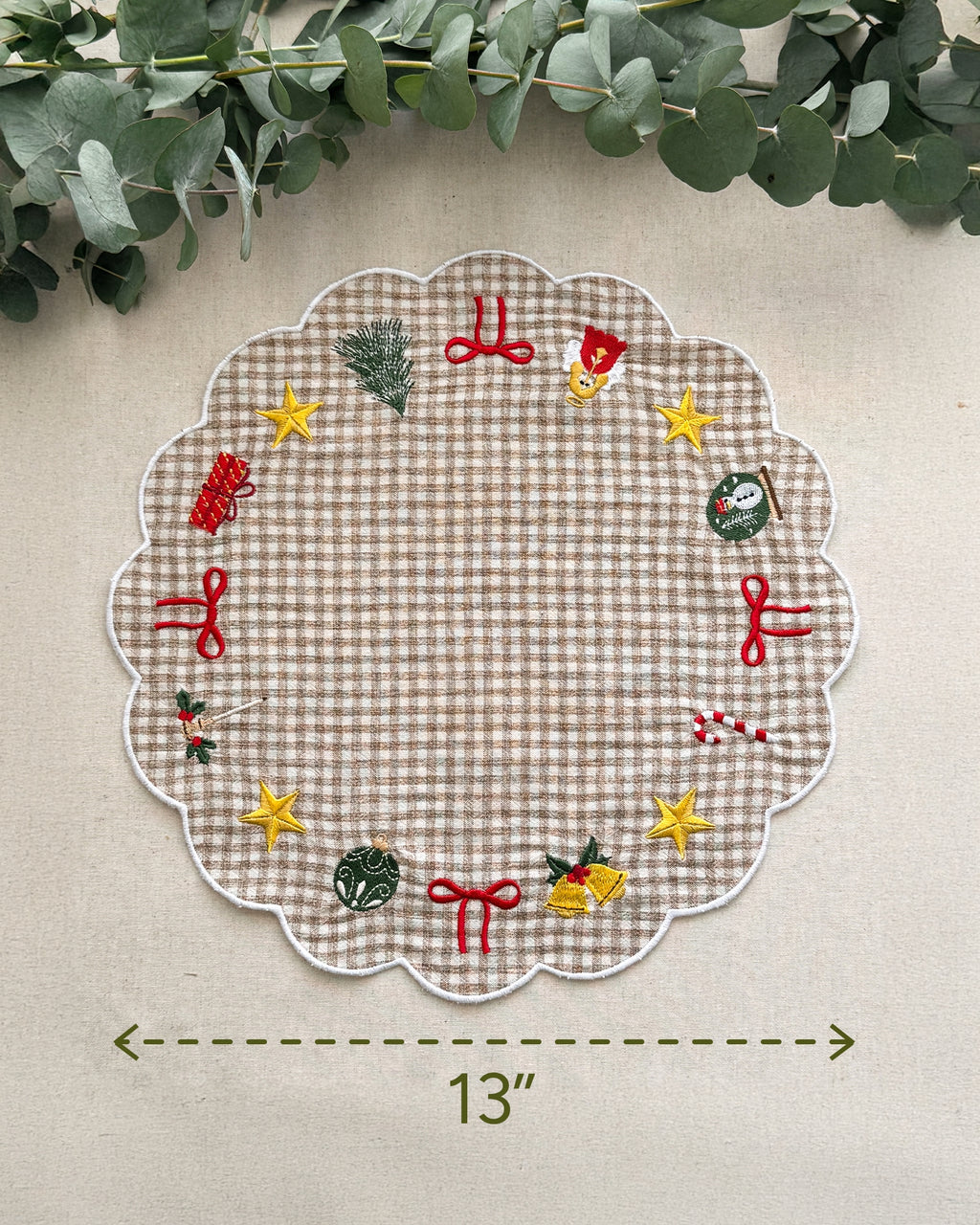 Holiday Embroidered Placemat - Set of 4