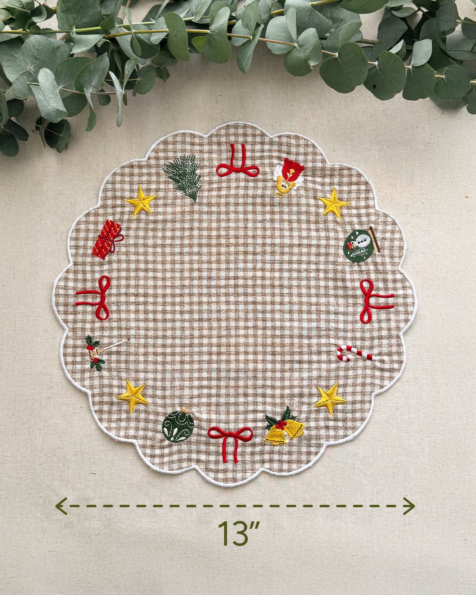Holiday Embroidered Placemat - Set of 4
