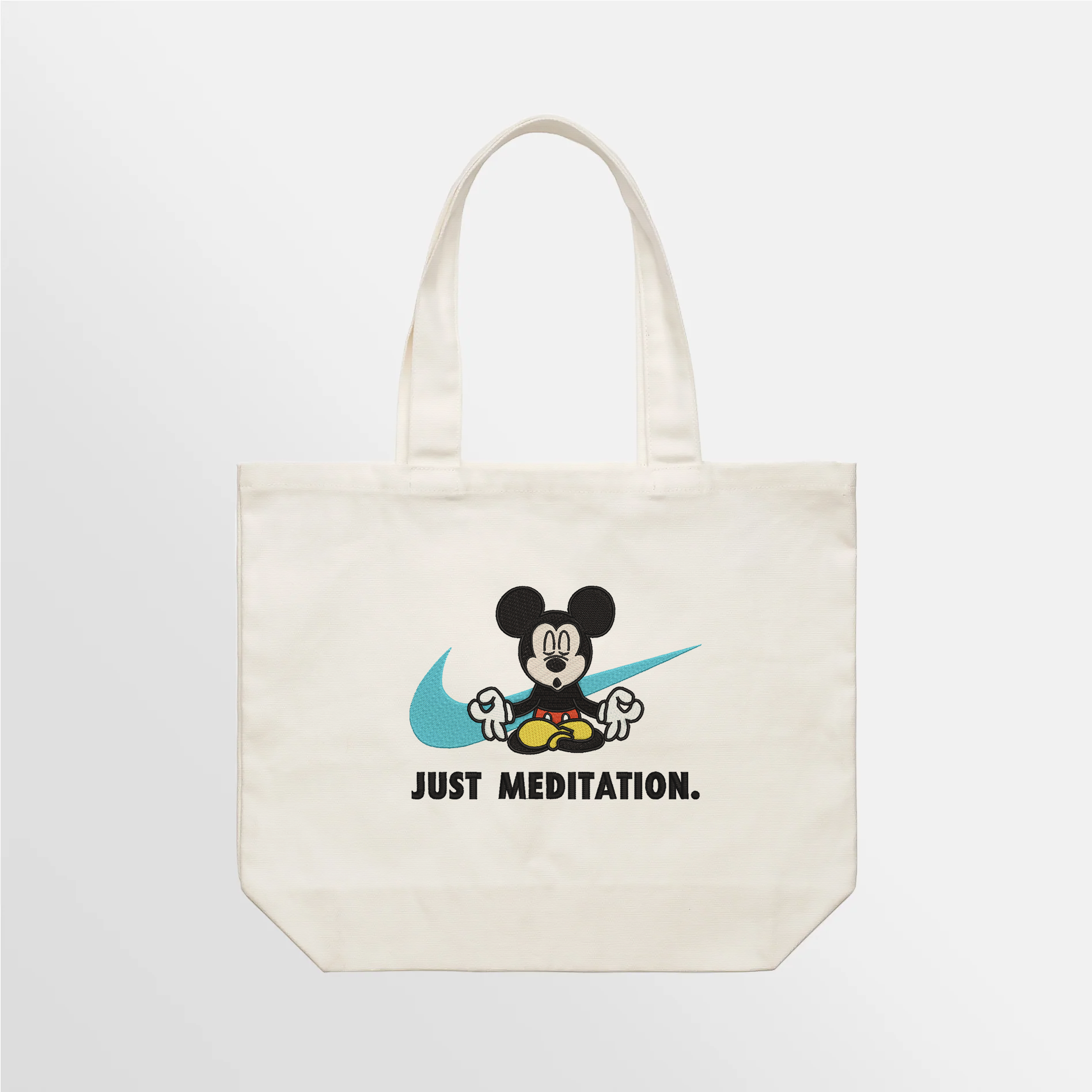 Just Meditation - M Embroidered Tote Bag