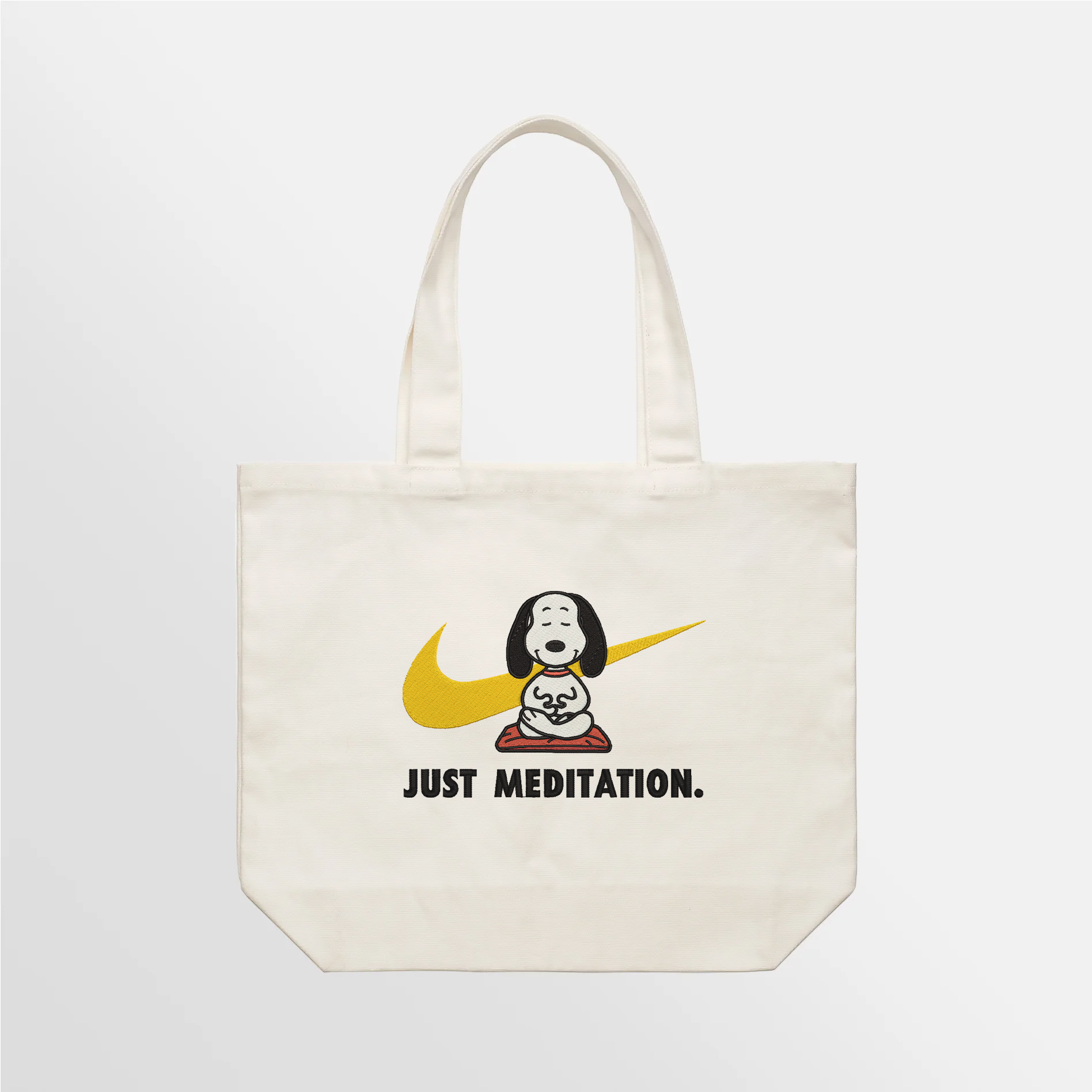 Just Meditation - S Embroidered Tote Bag