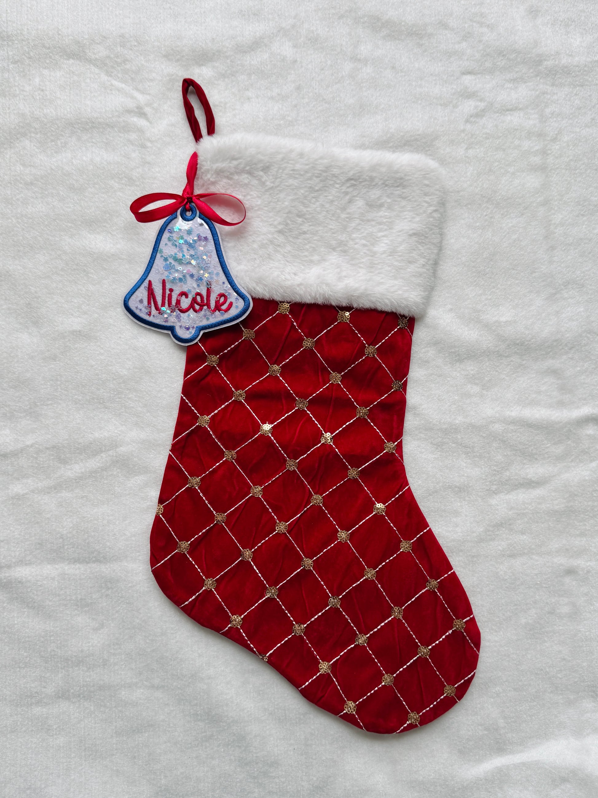 Christmas Embroidered Gift Tag/Ornament - Customizable
