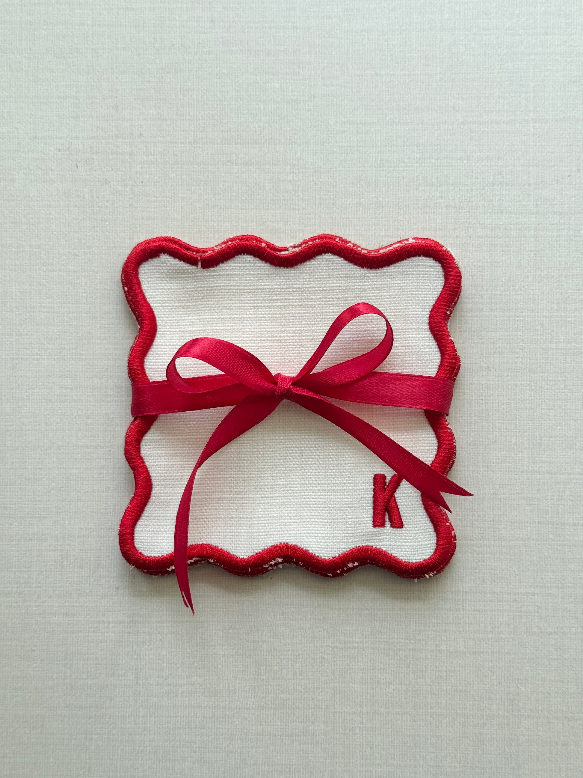 Embroidered Cocktail Napkin - Set of 4 - Customizable