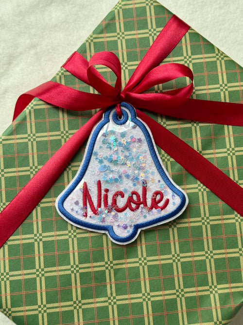Christmas Embroidered Gift Tag/Ornament - Customizable
