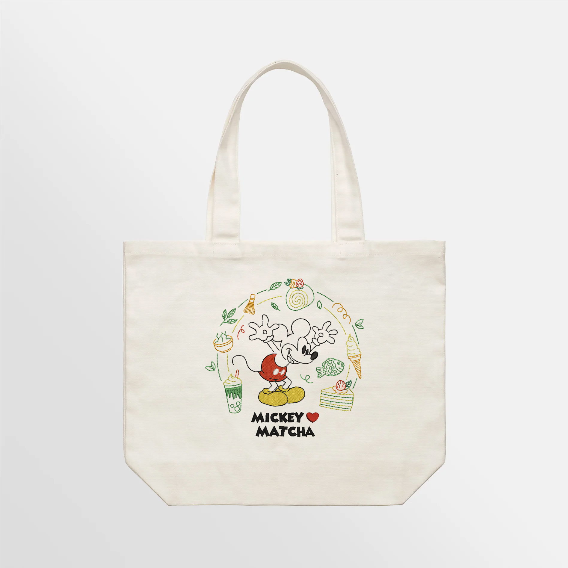 M Loves Matcha 1 Embroidered Tote Bag
