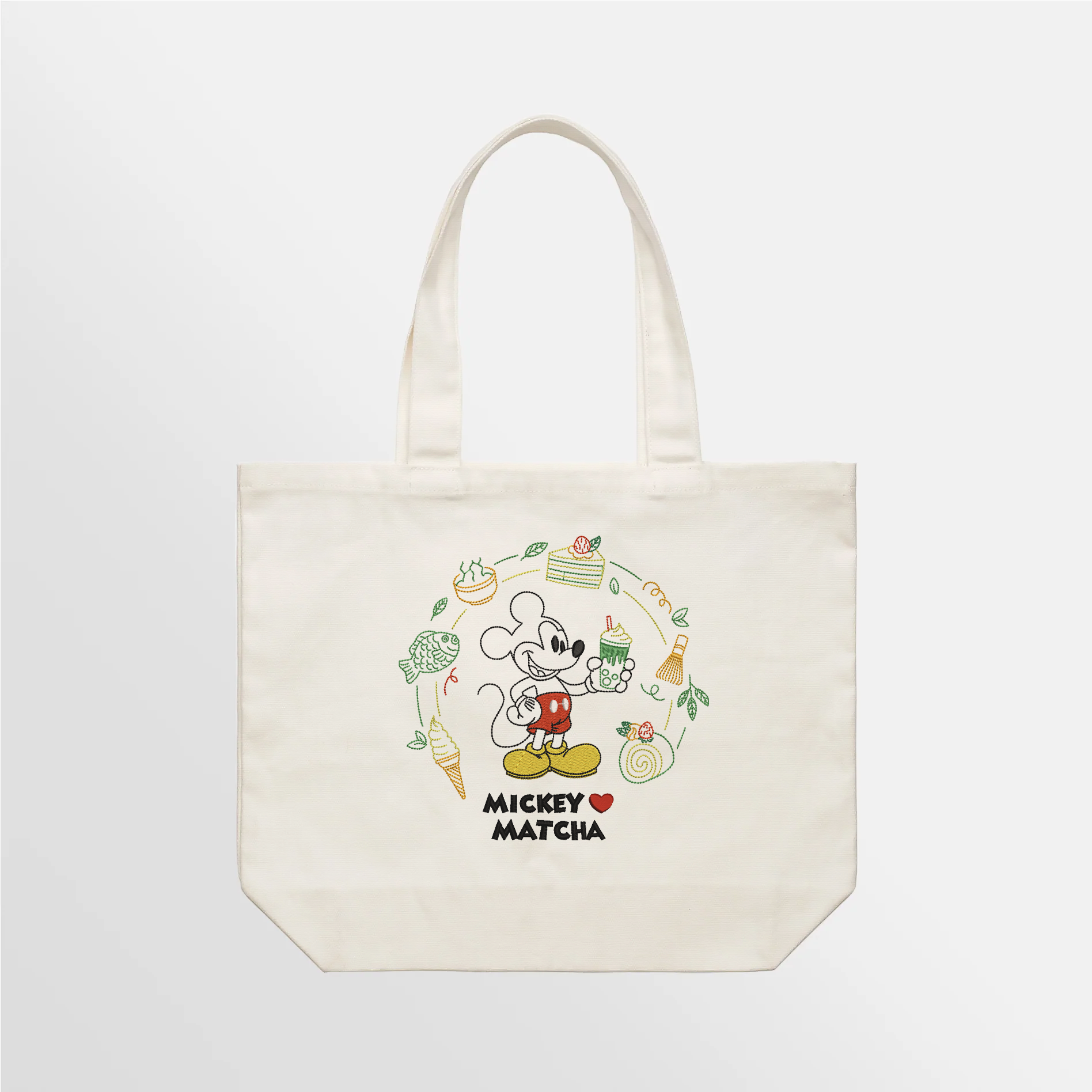 M Loves Matcha Embroidered Tote Bag