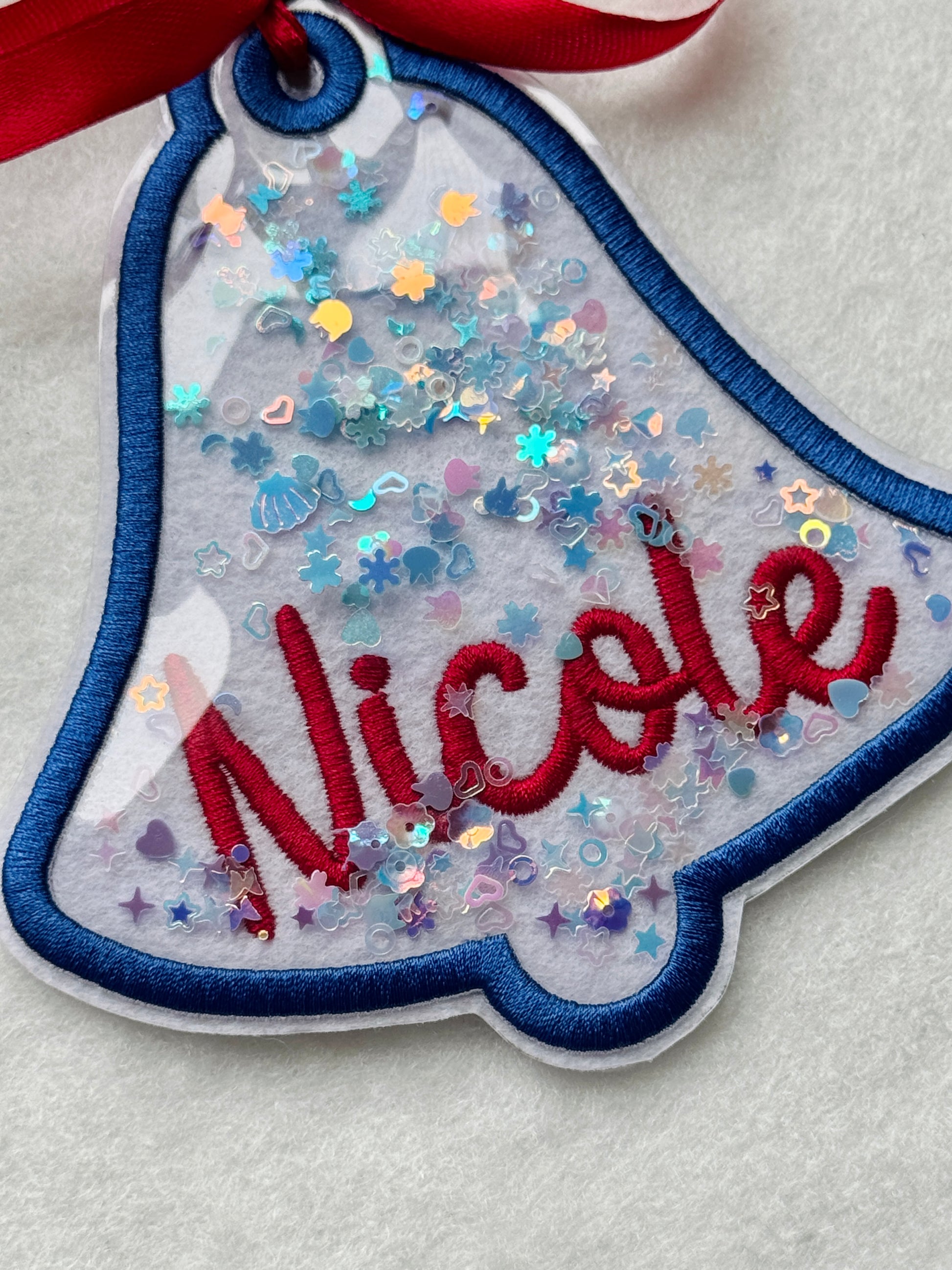 Christmas Embroidered Gift Tag/Ornament - Customizable