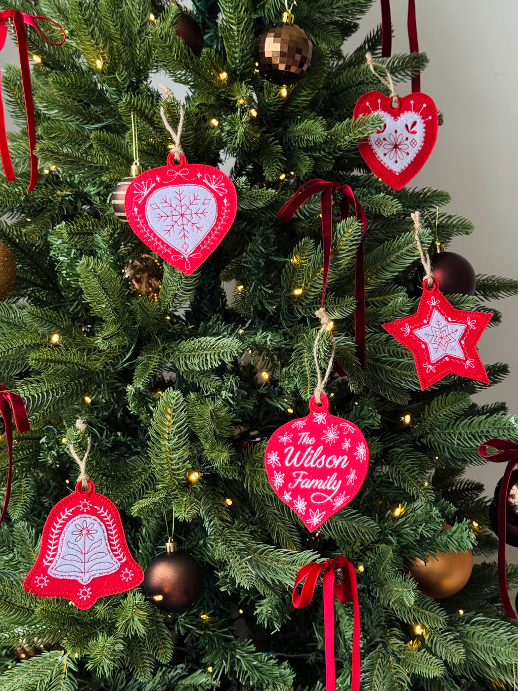 Christmas Ornament/Gift Tag - Set of 5 - Customizable