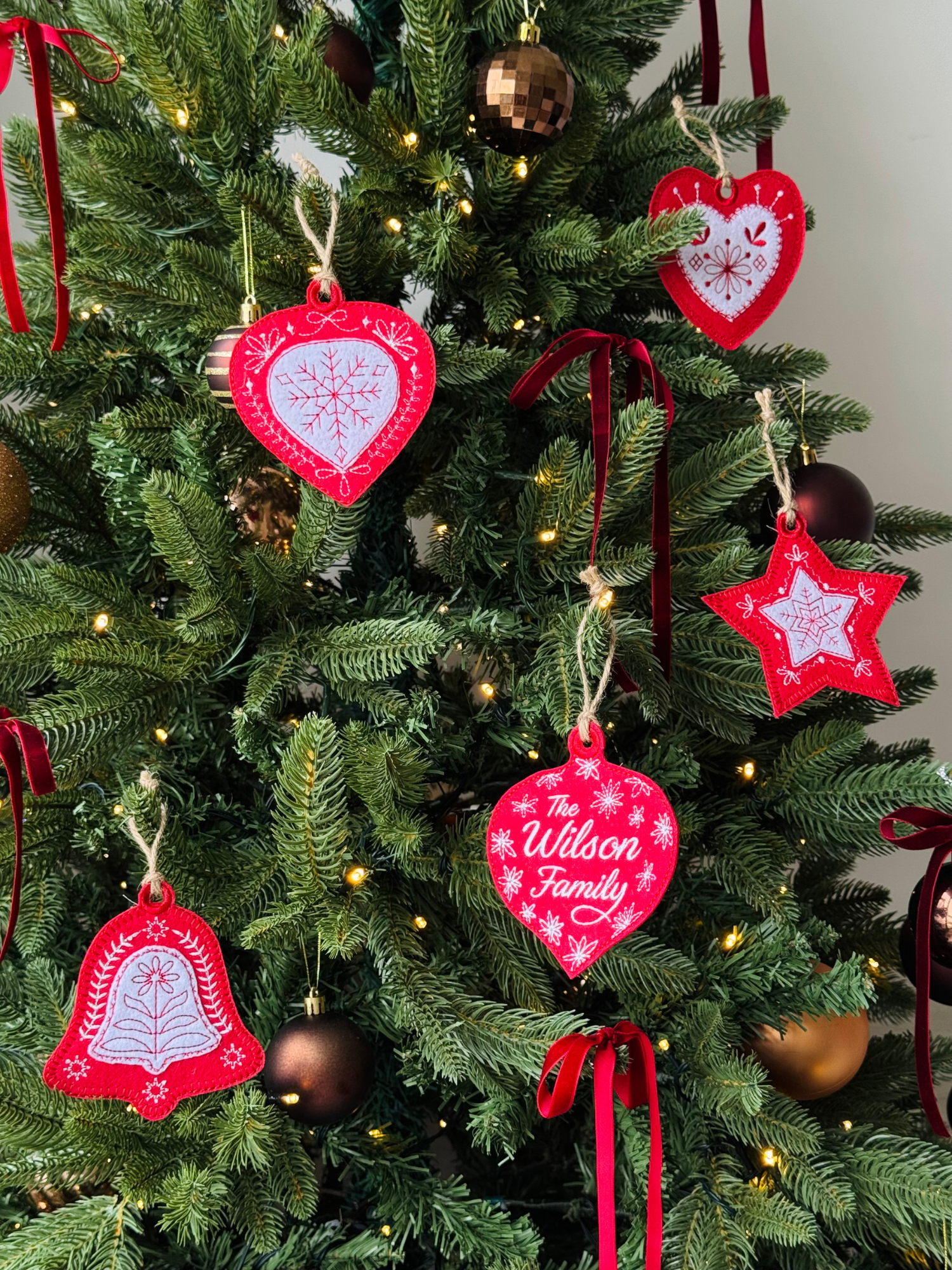 Christmas Ornament/Gift Tag - Set of 5 - Customizable