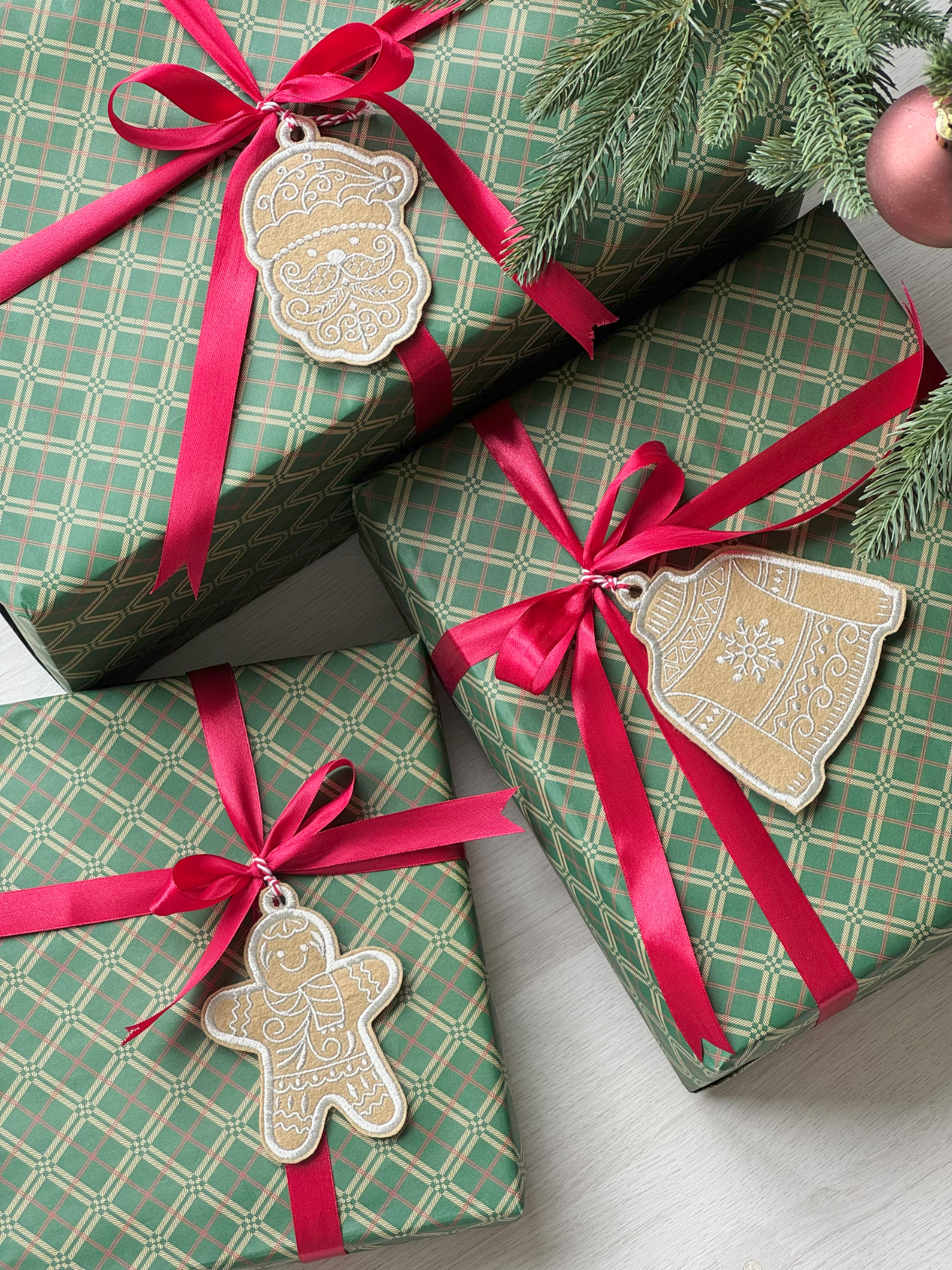 Gingerbread Ornament/Gift Tag - Set of 2, 4, 6, 8, 10