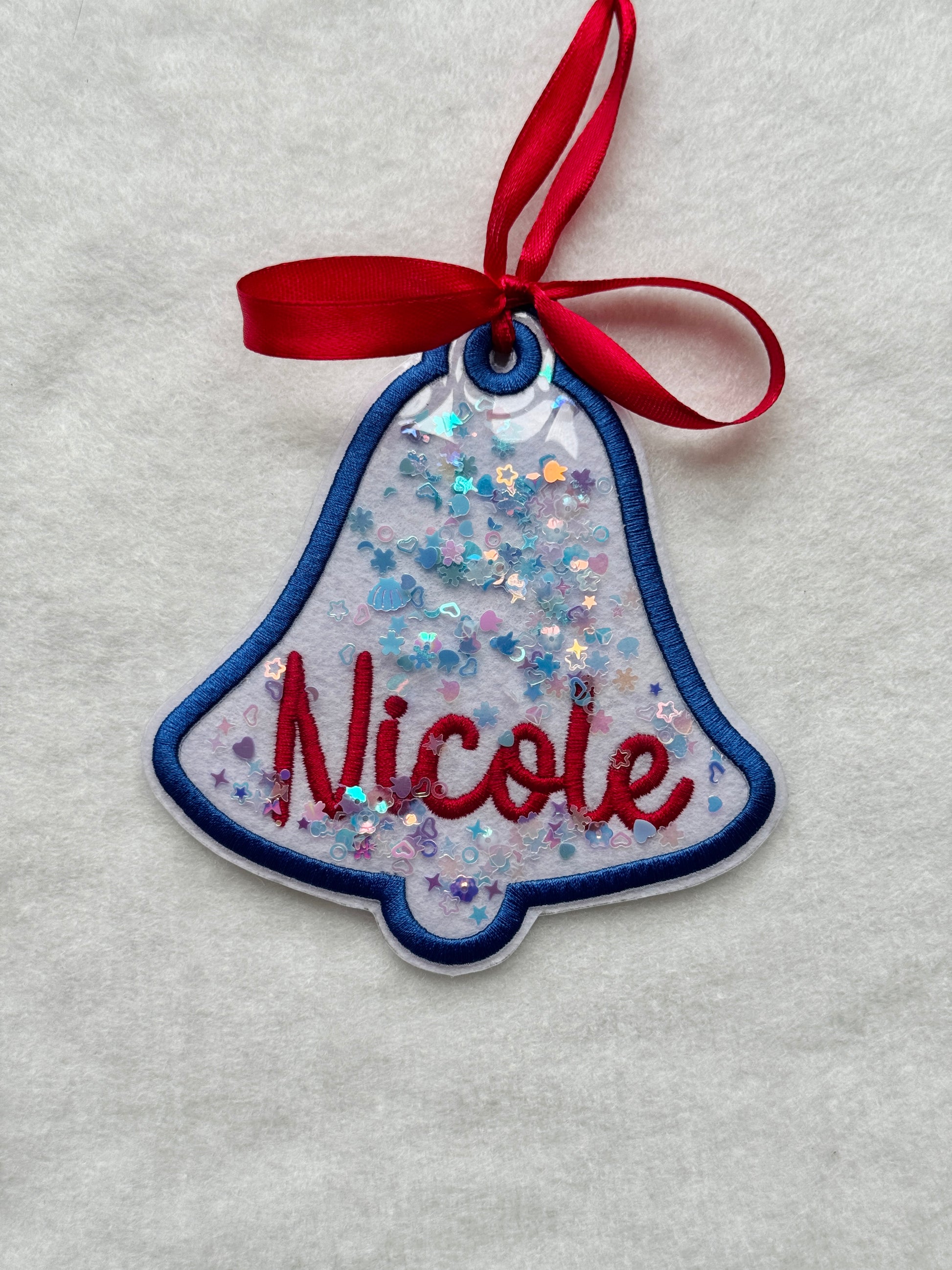 Christmas Embroidered Gift Tag/Ornament - Customizable