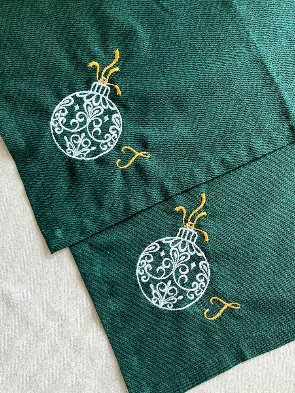Baube Embroidered Napkin - Set of 4 - Customizable