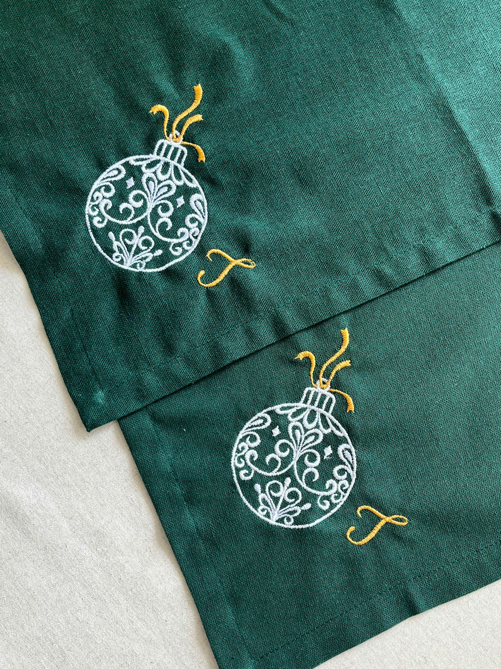 Baube Embroidered Napkin - Set of 4 - Customizable