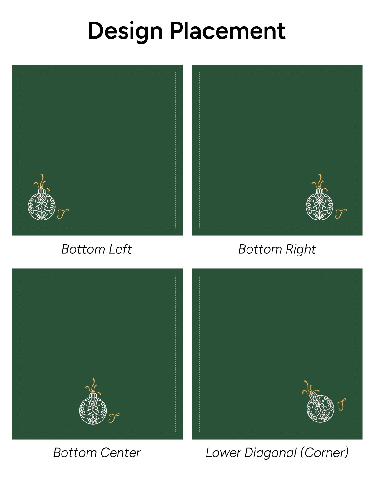 Baube Embroidered Napkin - Set of 4 - Customizable