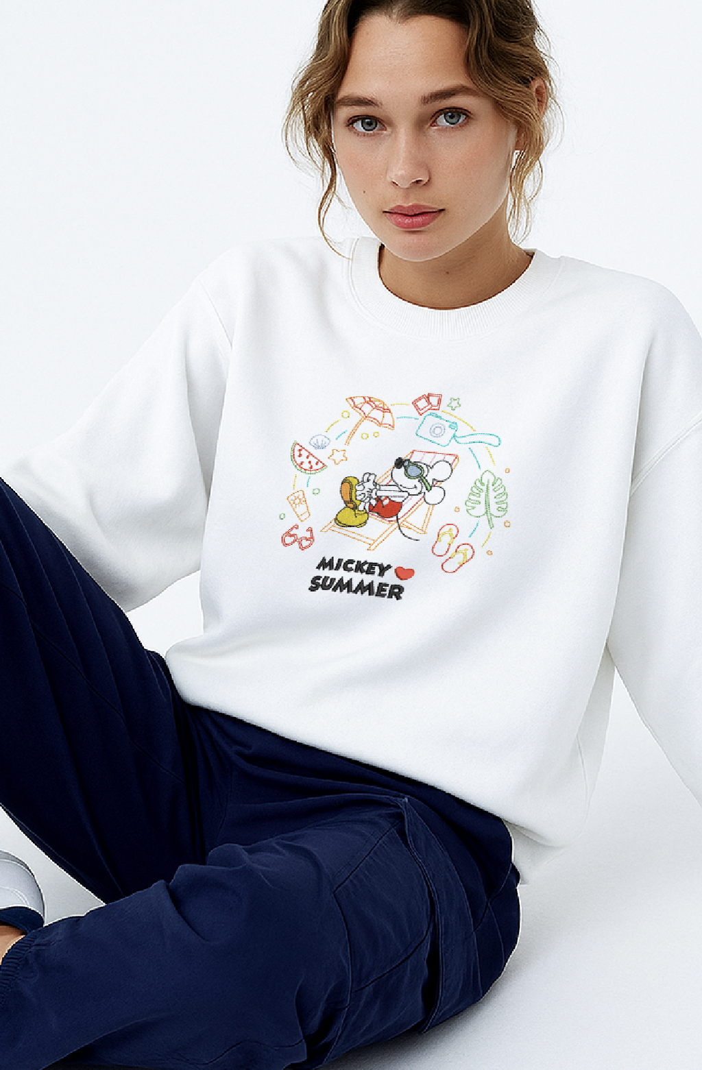 M Loves Summer Unisex Embroidered Sweatshirt, S-3XL, 8 Colors