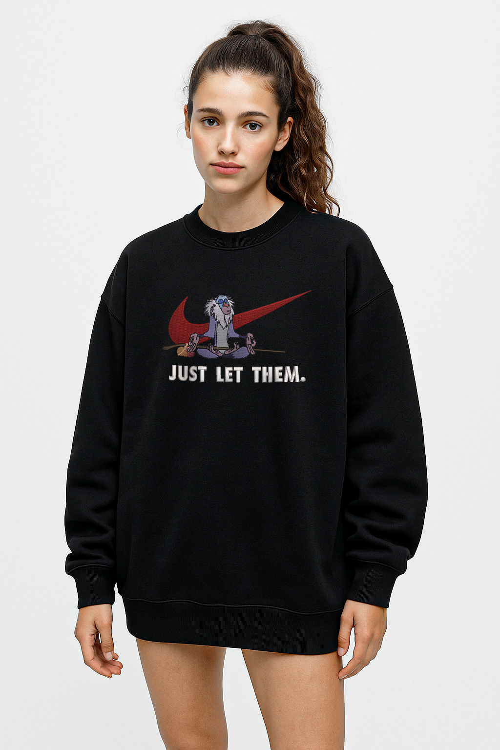 Just let them - R Unisex Embroidered Sweatshirt, S-3XL, 8 Colors