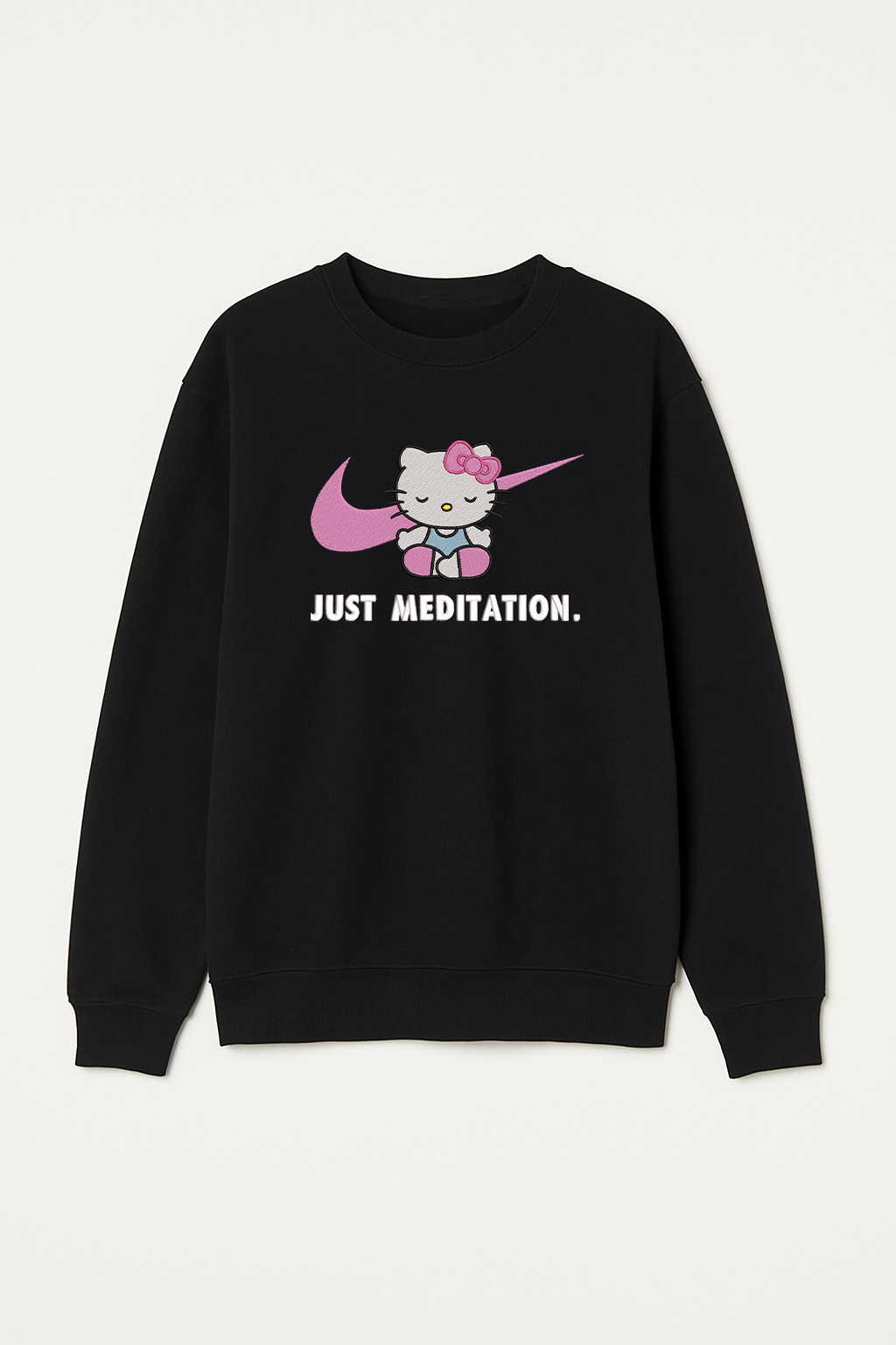 Just Meditation - K Unisex Embroidered Sweatshirt, S-3XL, 8 Colors