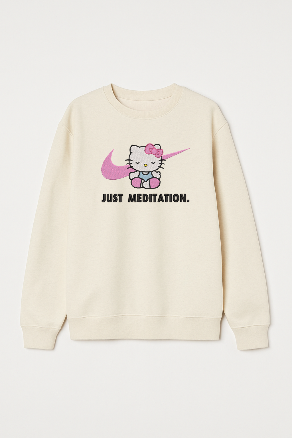 Just Meditation - K Unisex Embroidered Sweatshirt, S-3XL, 8 Colors