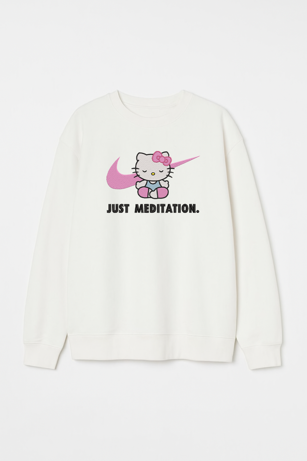 Just Meditation - K Unisex Embroidered Sweatshirt, S-3XL, 8 Colors