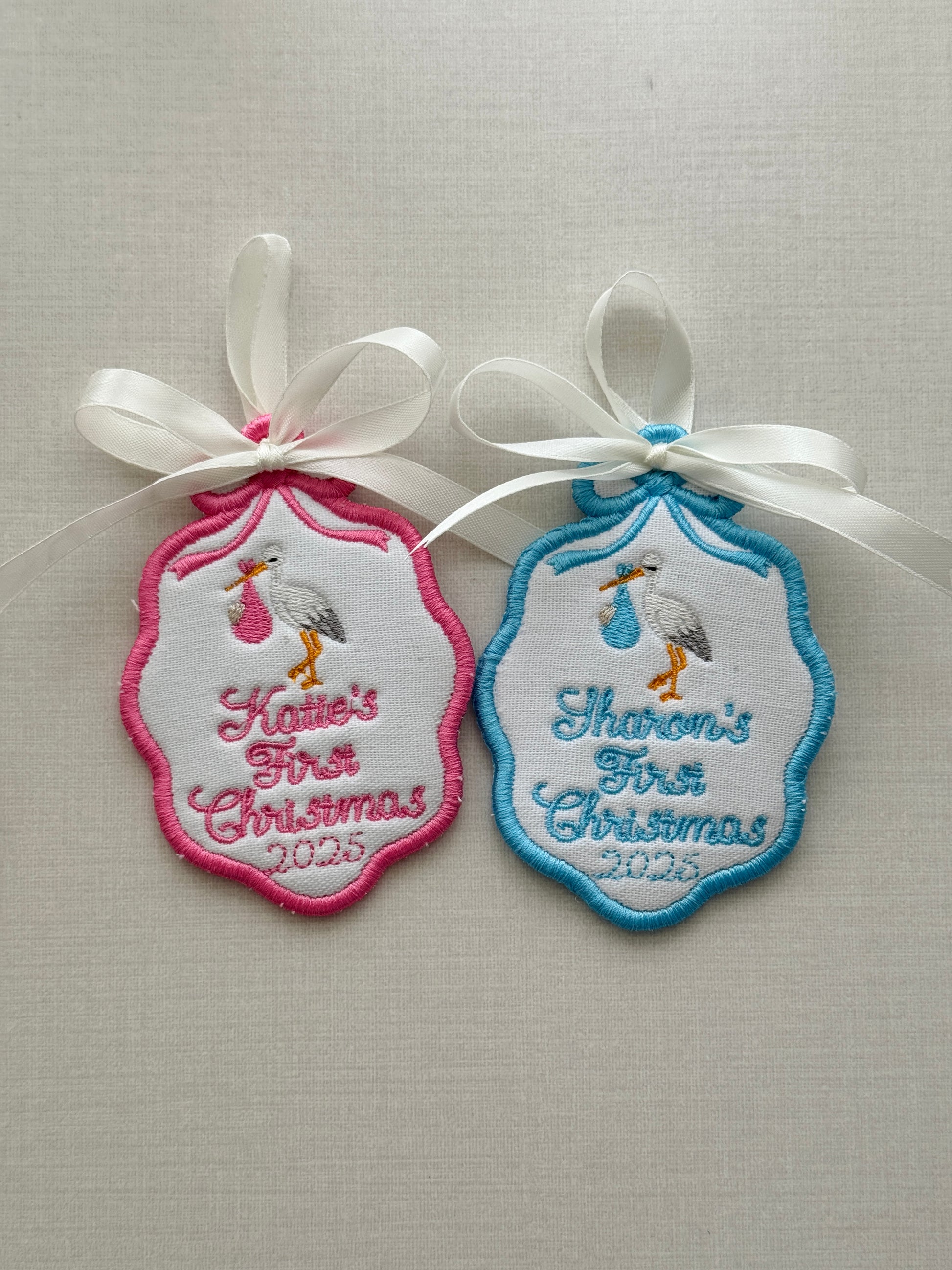 First Christmas Gift Tag/Ornament - Customizable