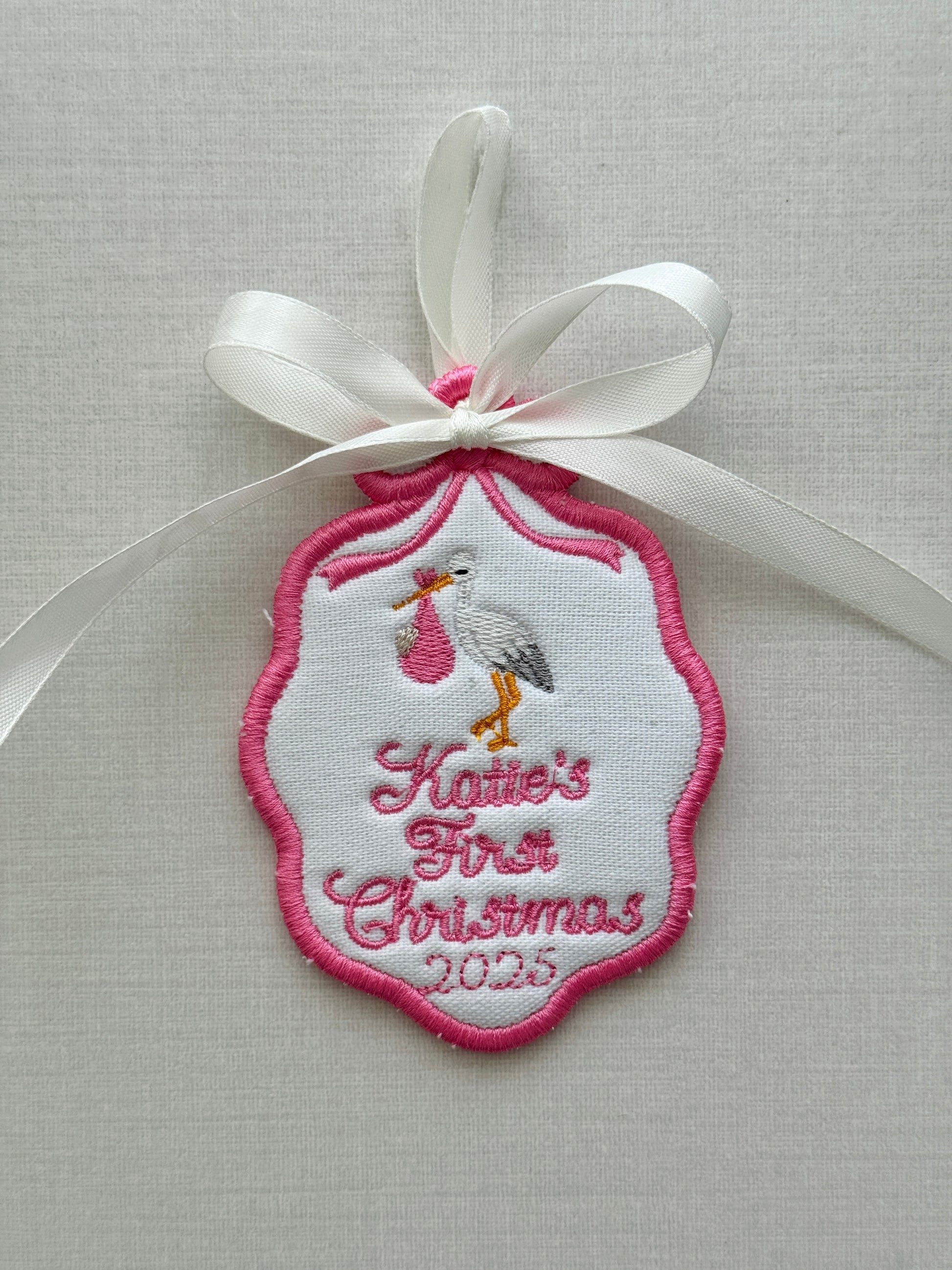 First Christmas Gift Tag/Ornament - Customizable