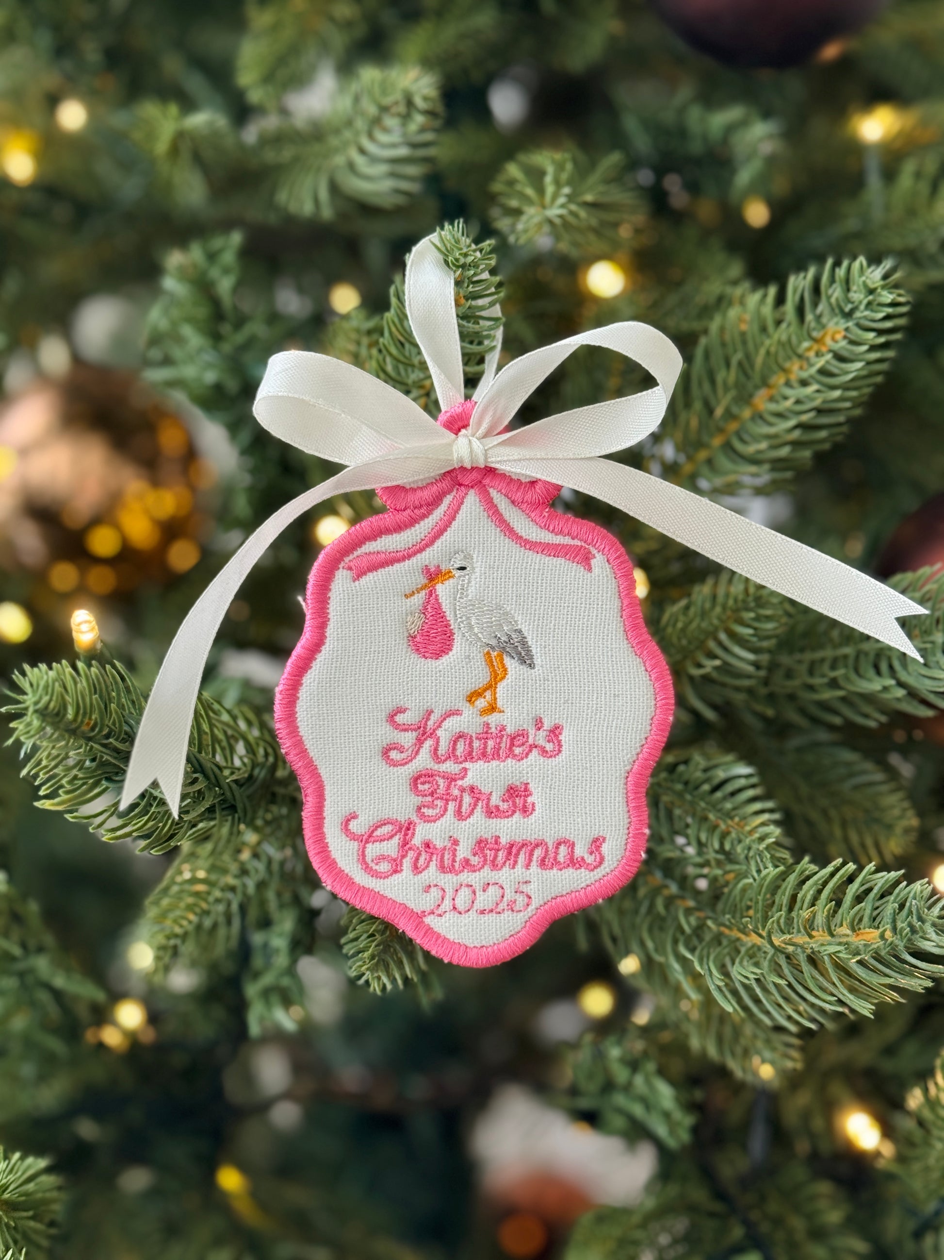 First Christmas Gift Tag/Ornament - Customizable