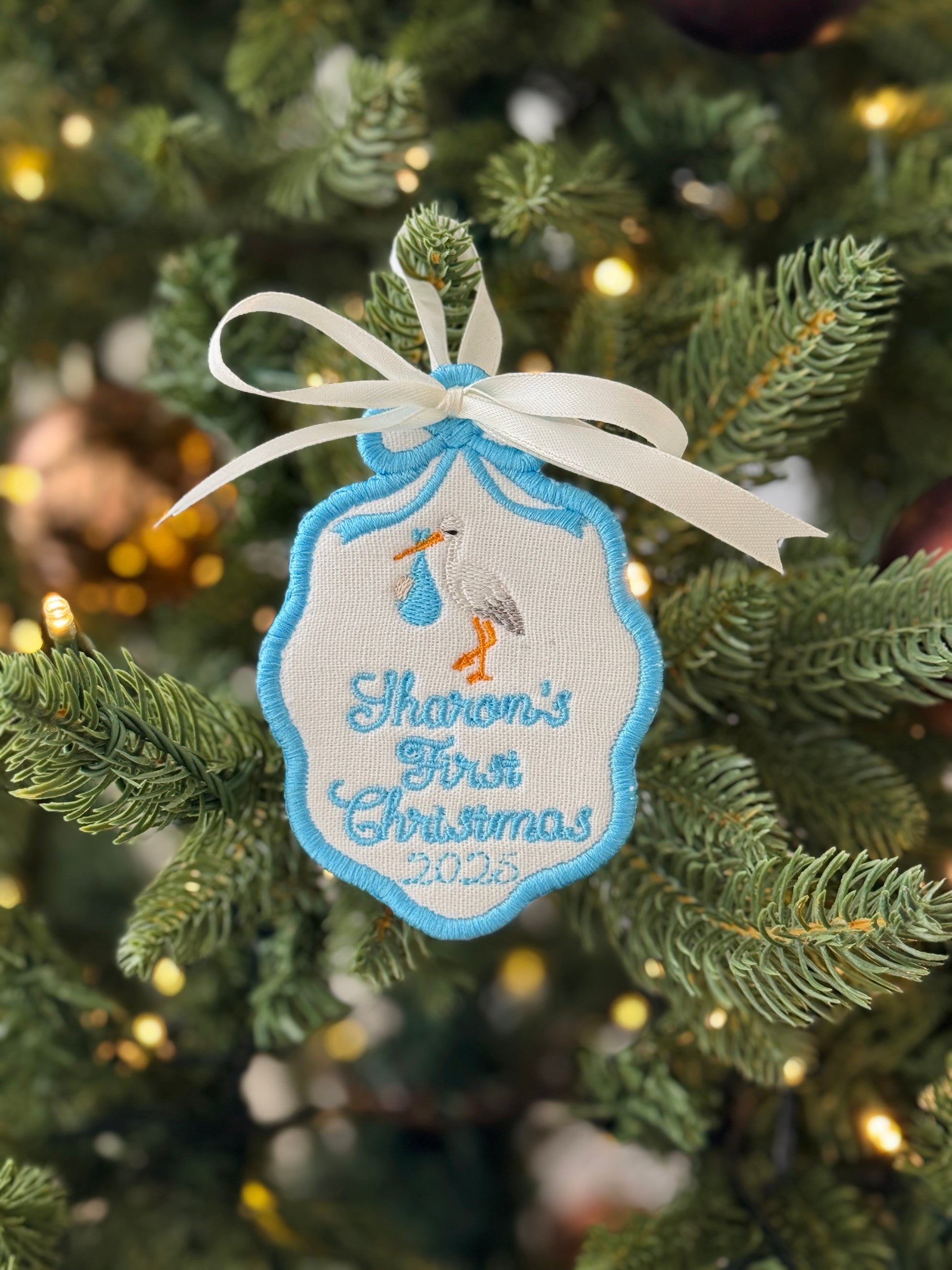 First Christmas Gift Tag/Ornament - Customizable