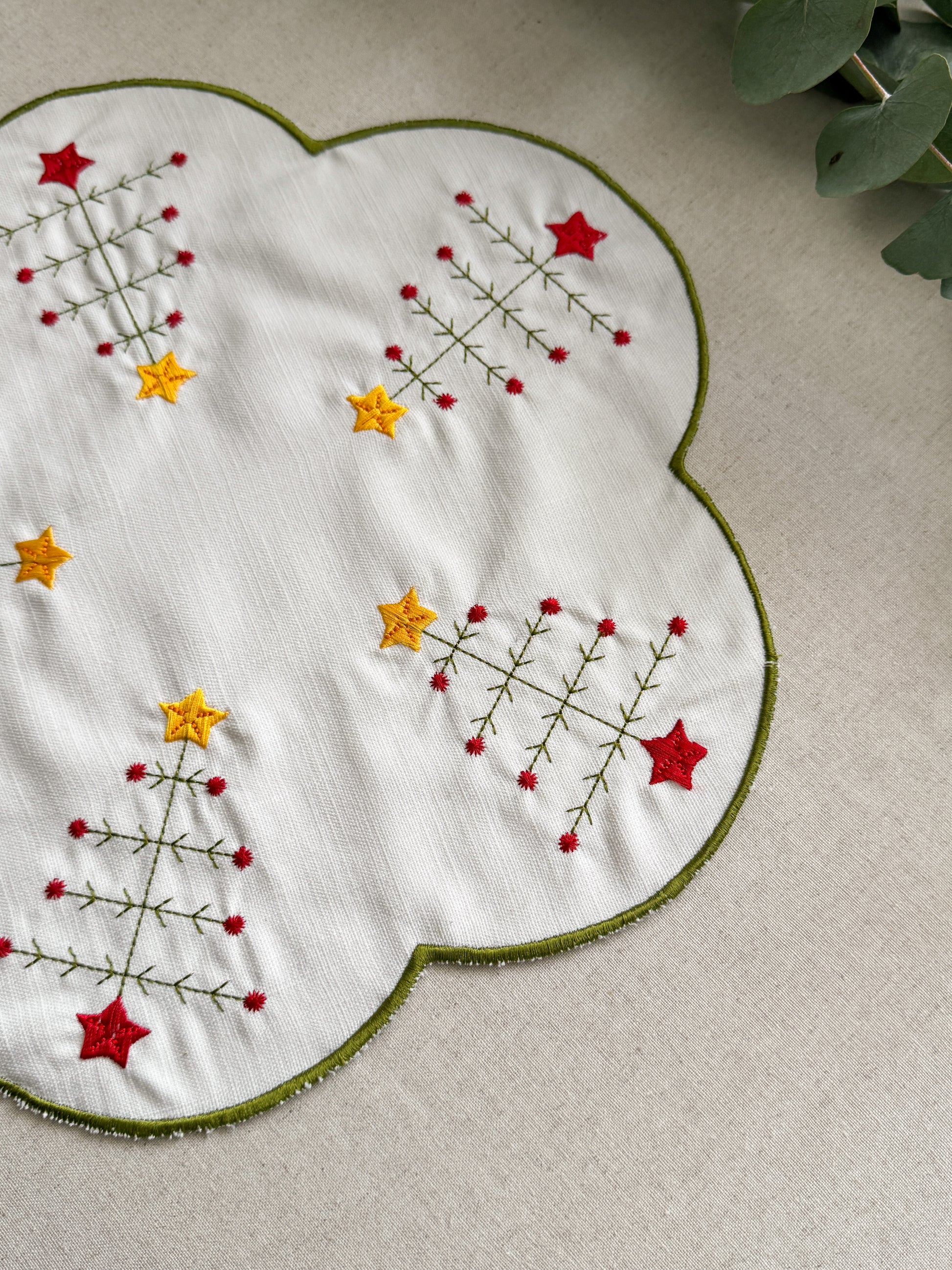 Holiday Embroidered Placemat - Set of 4