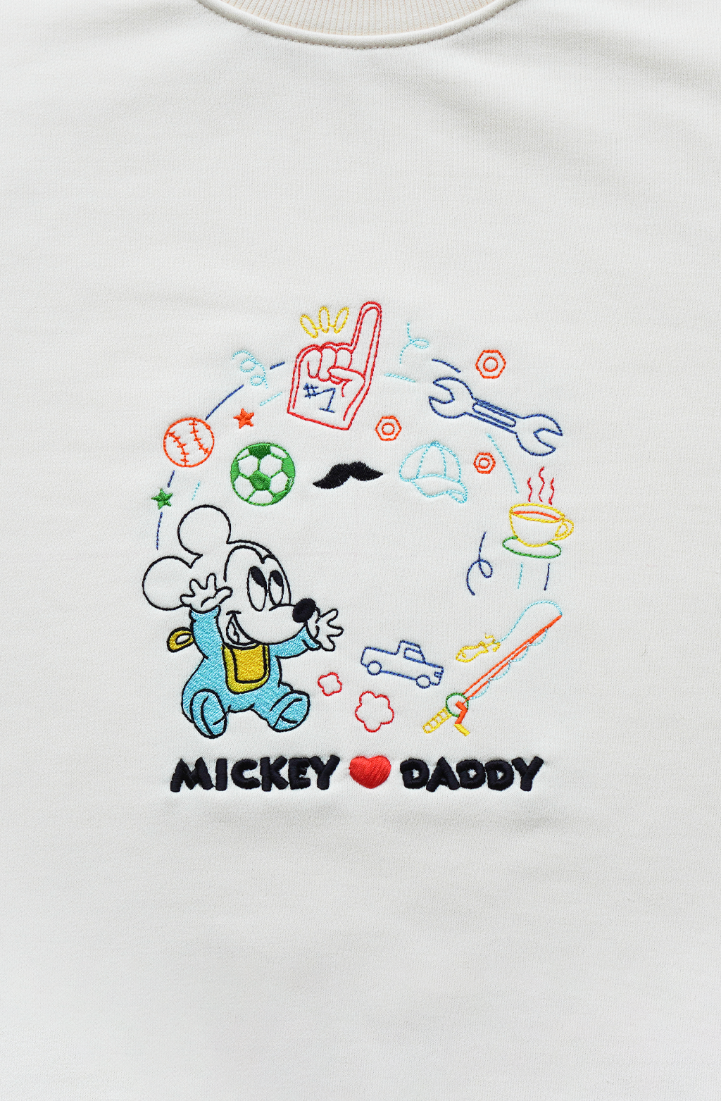 M Loves Daddy Unisex Embroidered Sweatshirt, S-3XL, 8 Colors