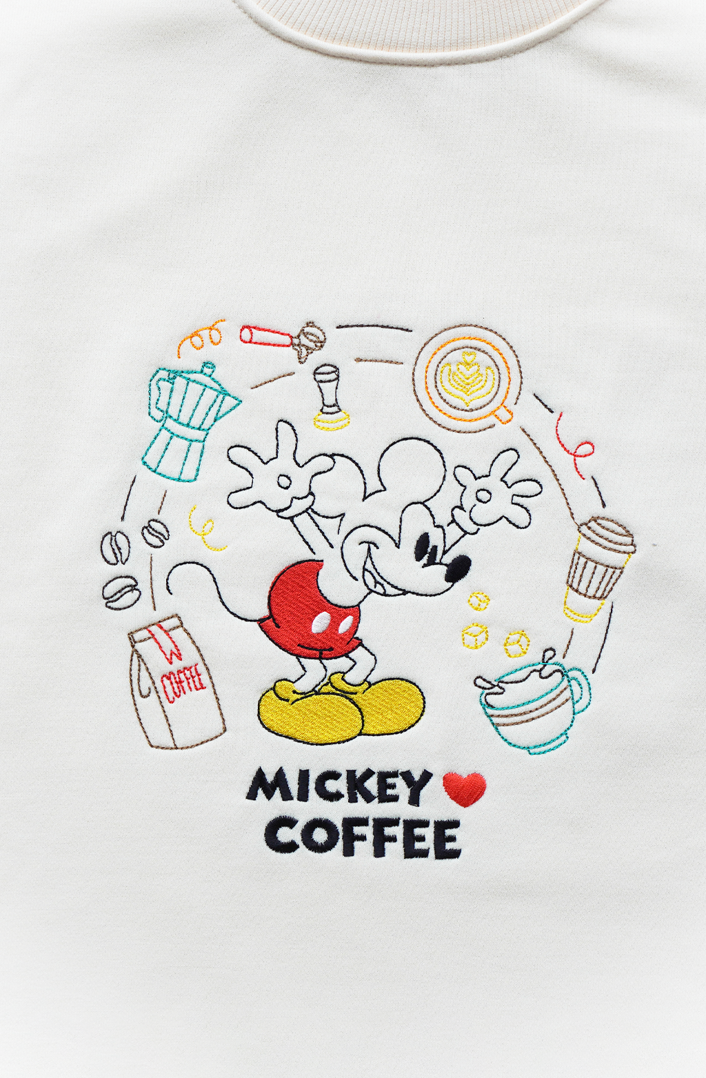 M Loves Coffee Unisex Embroidered Sweatshirt, S-3XL, 8 Colors