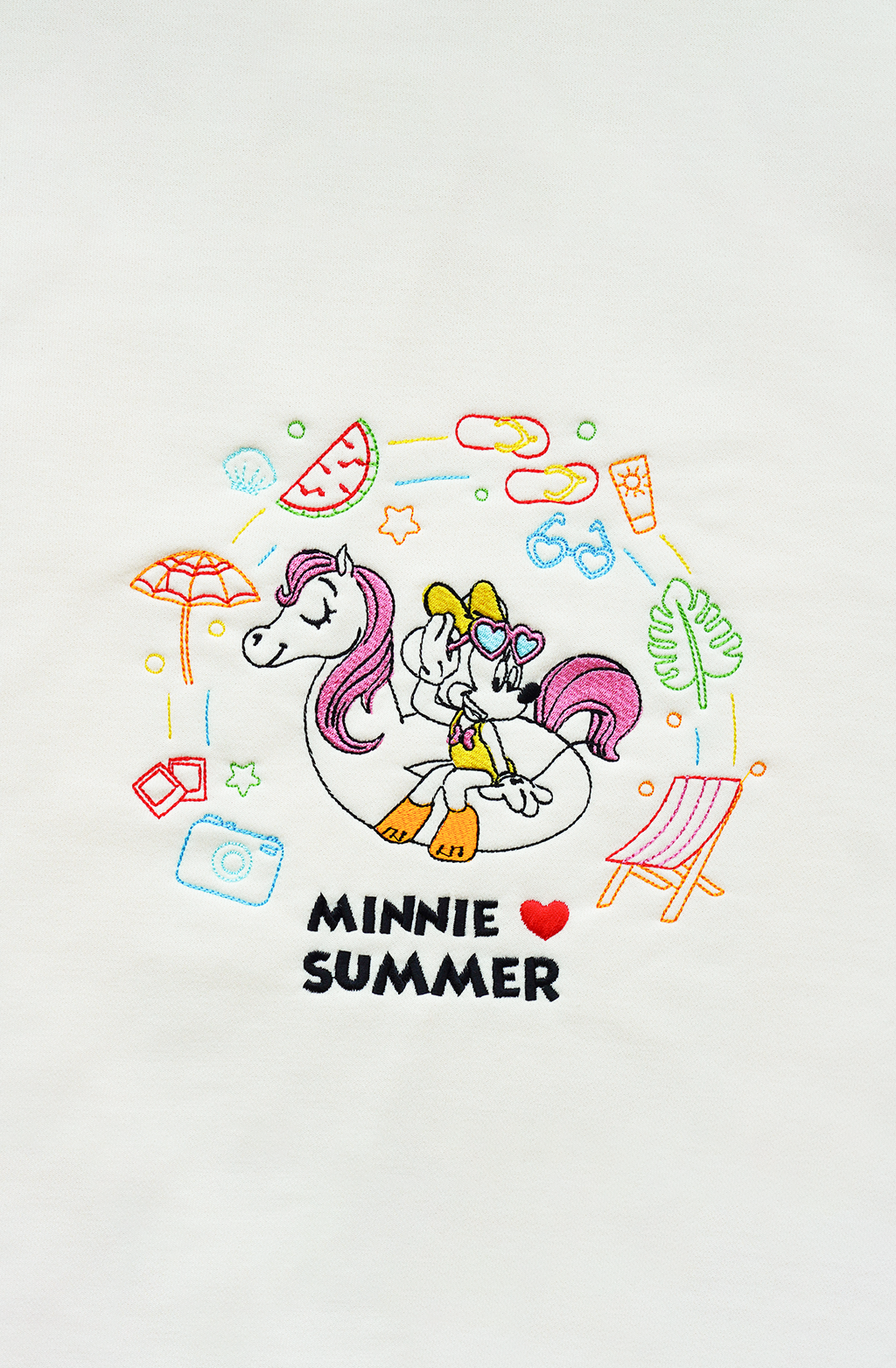 Mi Loves Summer Unisex Embroidered Sweatshirt, S-3XL, 8 Colors