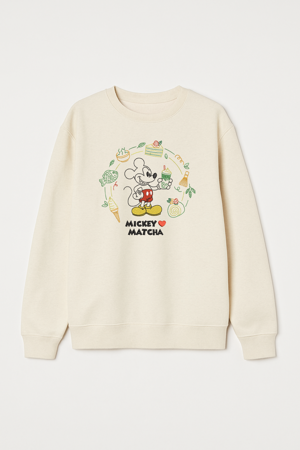 M Loves Matcha Unisex Embroidered Sweatshirt, S-3XL, 8 Colors