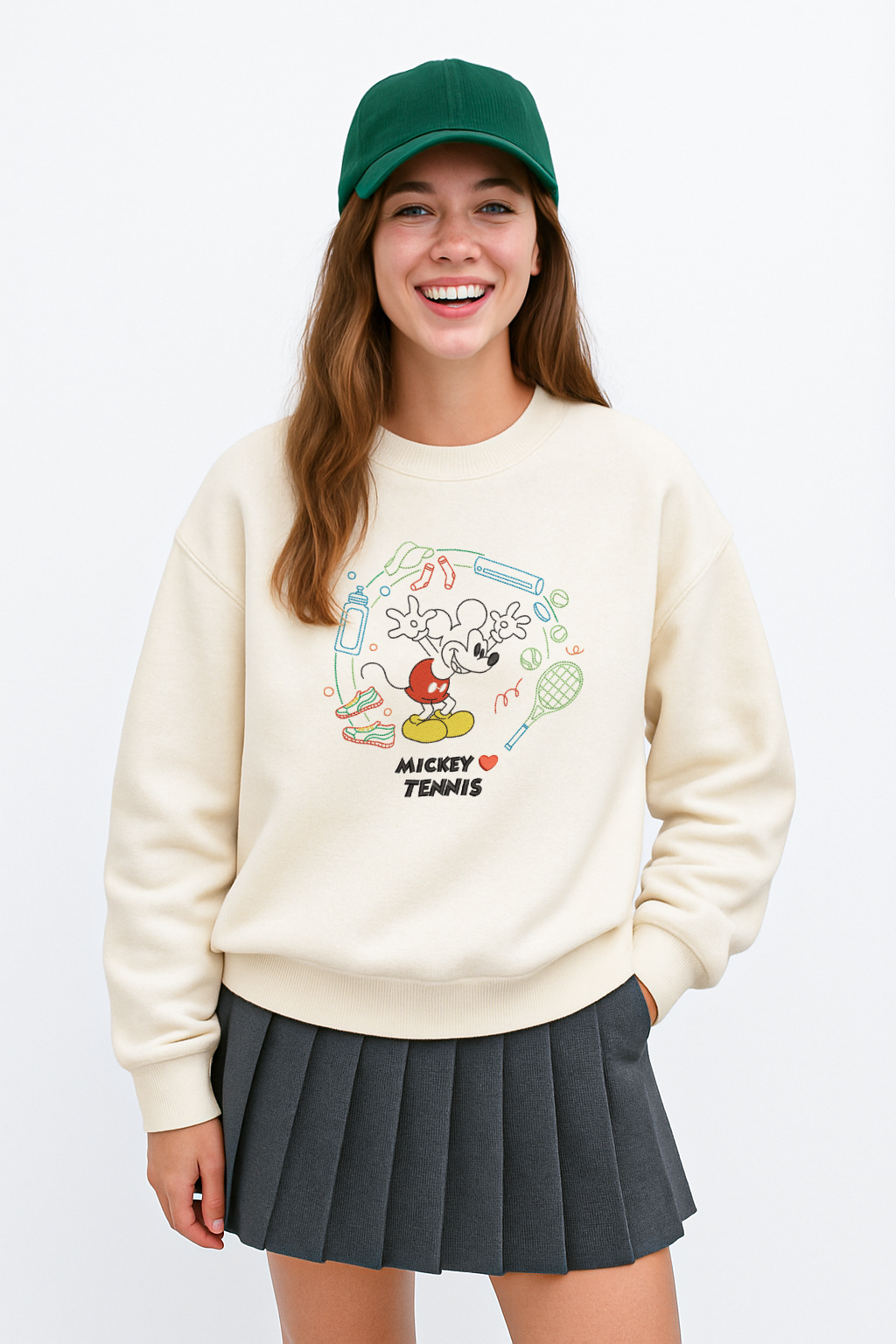 M Loves Tennis Unisex Embroidered Sweatshirt, S-3XL, 8 Colors