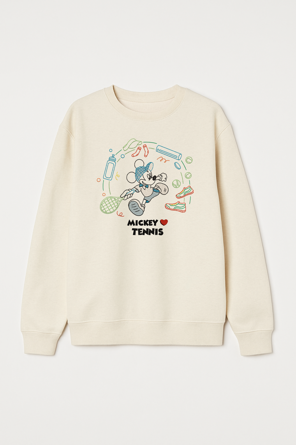 M Loves Tennis Unisex Embroidered Sweatshirt, S-3XL, 8 Colors