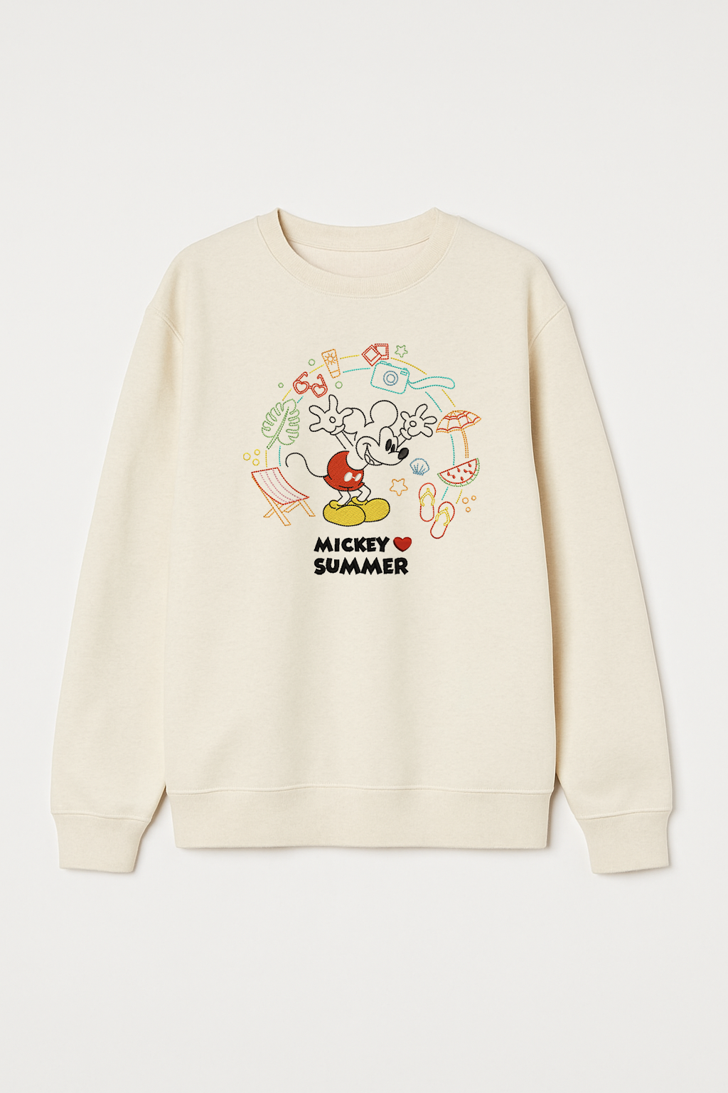 M Loves Summer Unisex Embroidered Sweatshirt, S-3XL, 8 Colors