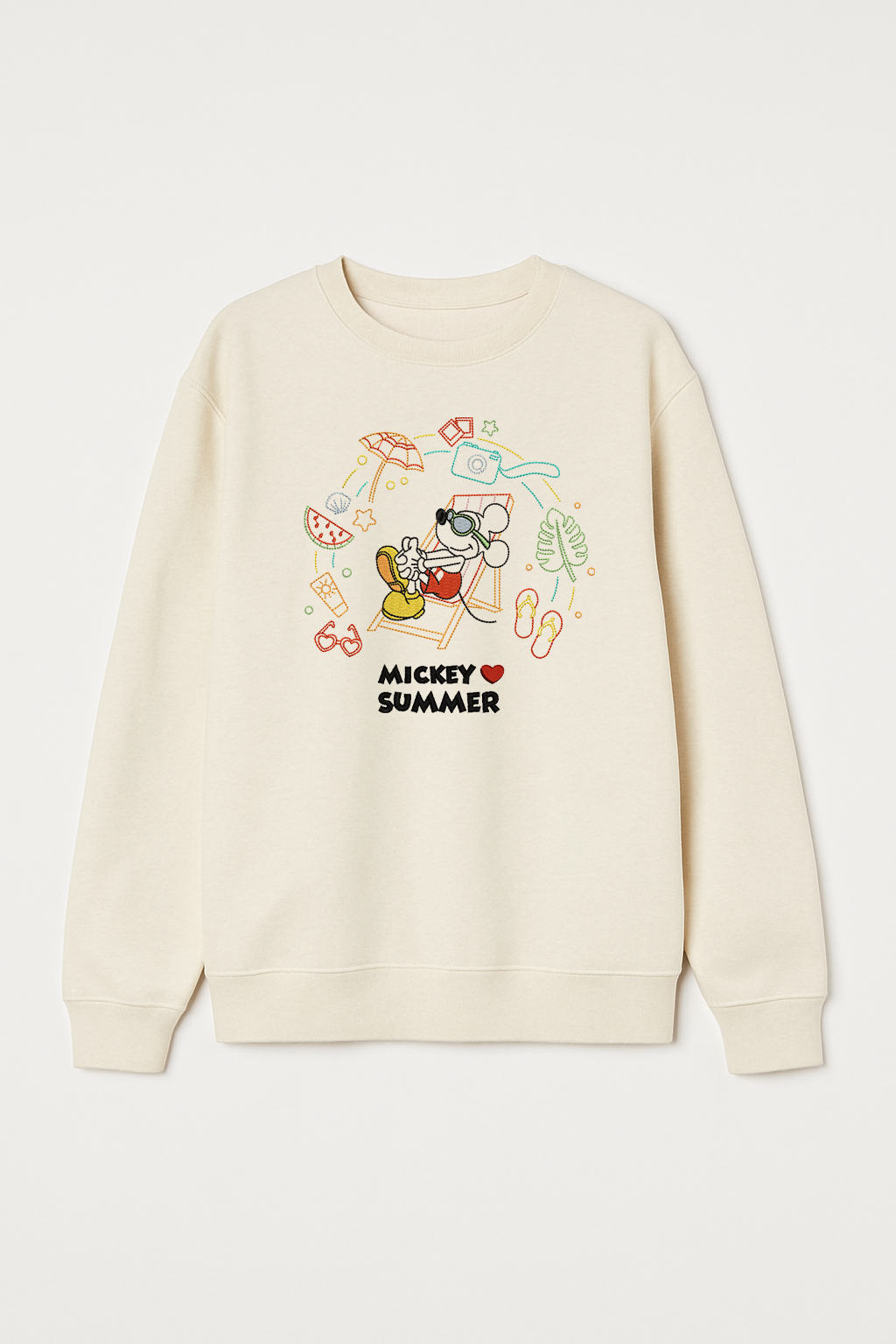 M Loves Summer Unisex Embroidered Sweatshirt, S-3XL, 8 Colors