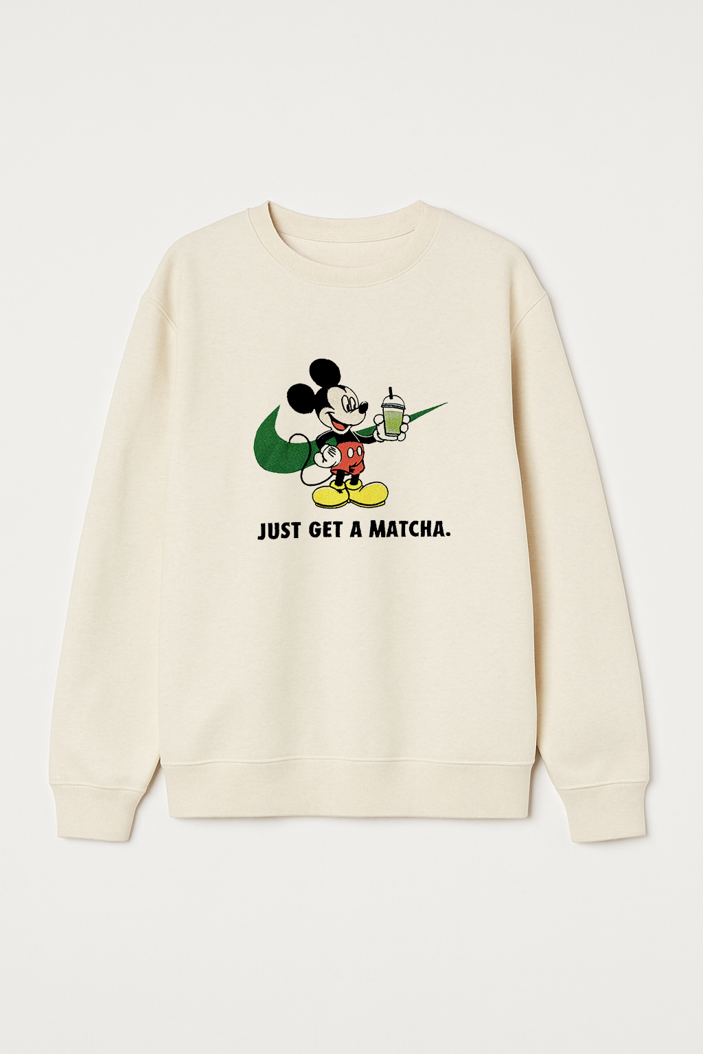Just Get A Matcha Unisex Embroidered Sweatshirt, S-3XL, 8 Colors