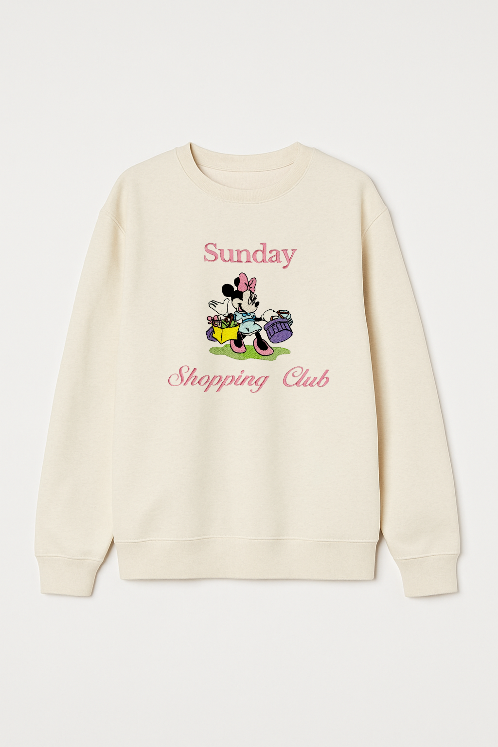 Sunday Shopping Club Unisex Embroidered Sweatshirt, S-3XL, 8 Colors
