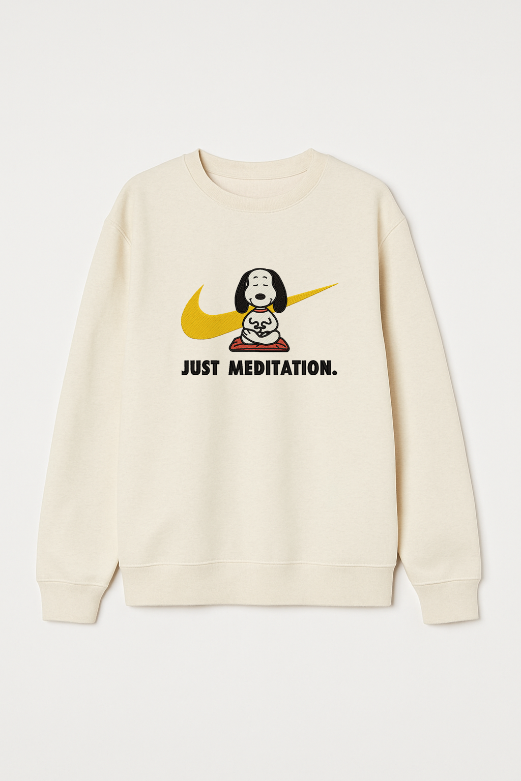 Just Meditation - S Unisex Embroidered Sweatshirt, S-3XL, 8 Colors