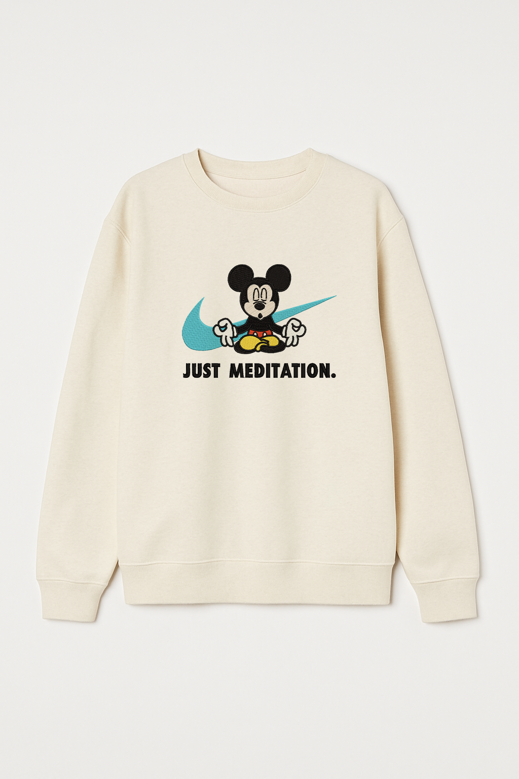 Just Meditation - M Unisex Embroidered Sweatshirt, S-3XL, 8 Colors
