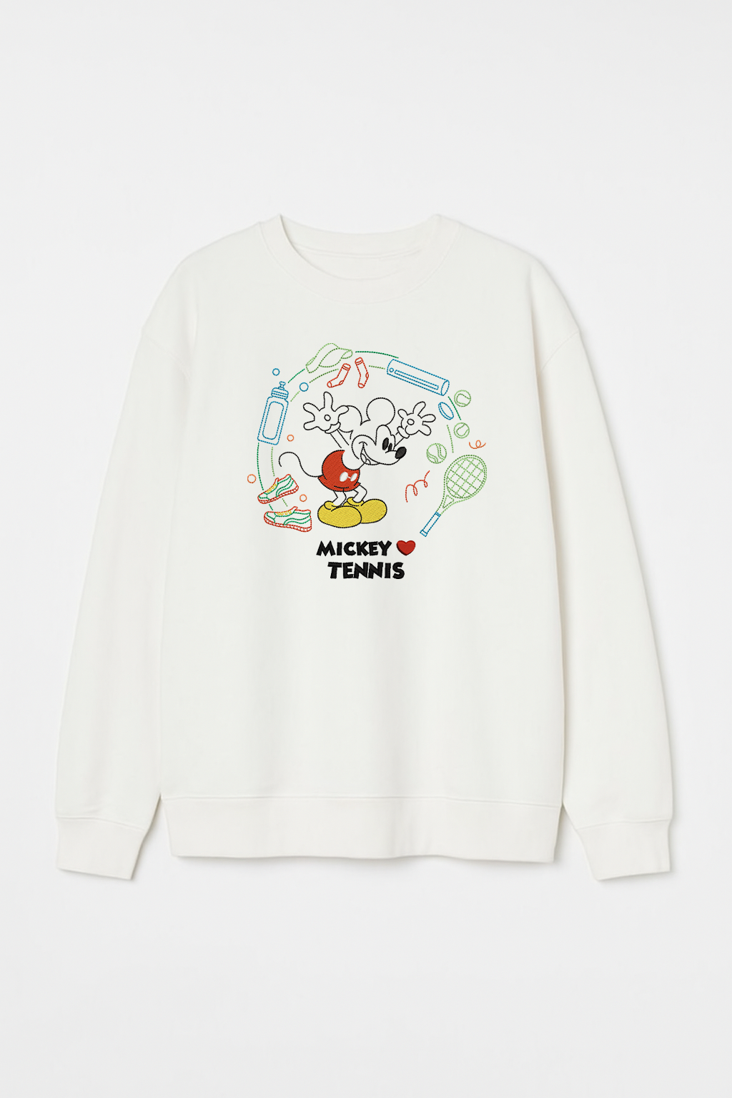 M Loves Tennis Unisex Embroidered Sweatshirt, S-3XL, 8 Colors