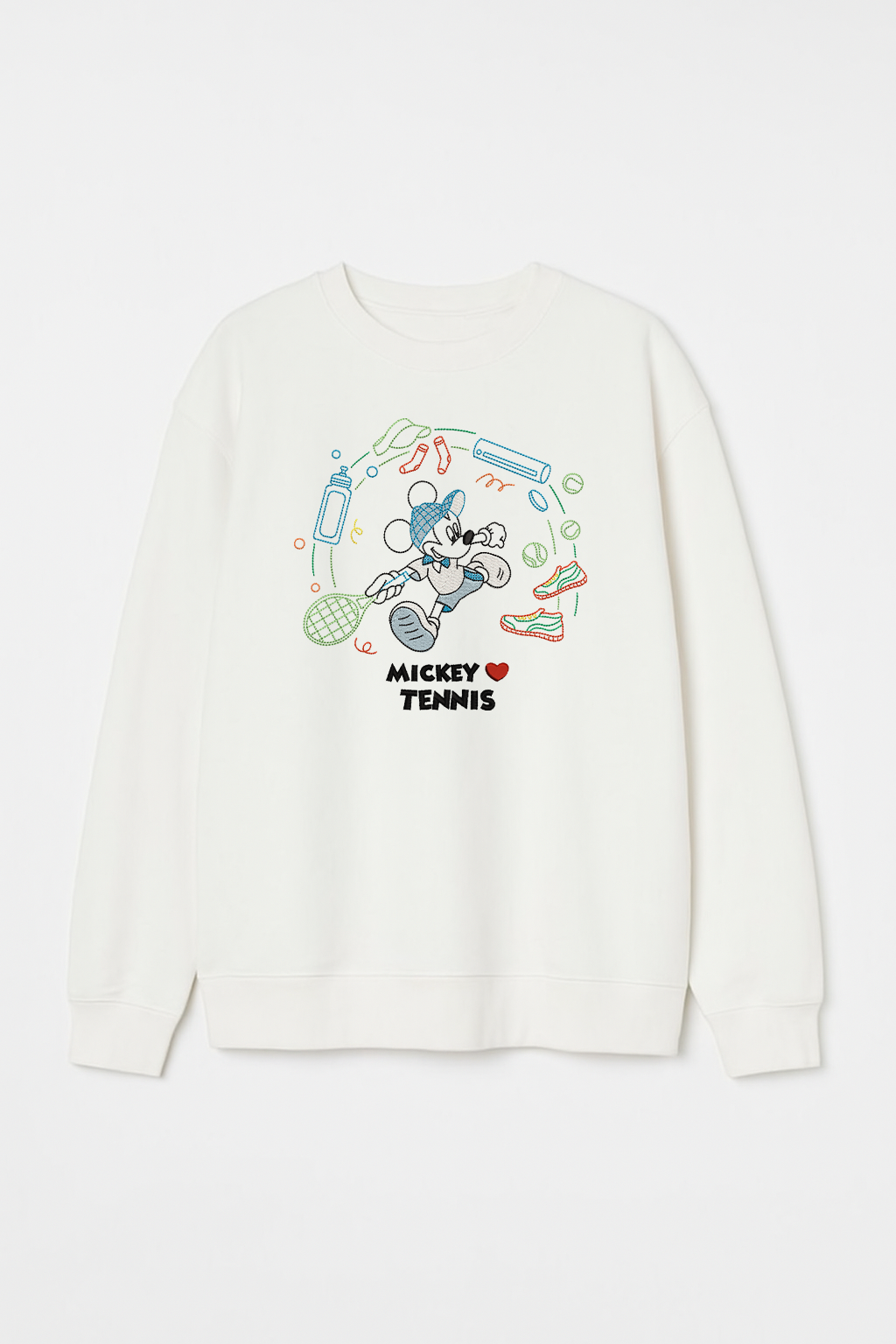M Loves Tennis Unisex Embroidered Sweatshirt, S-3XL, 8 Colors